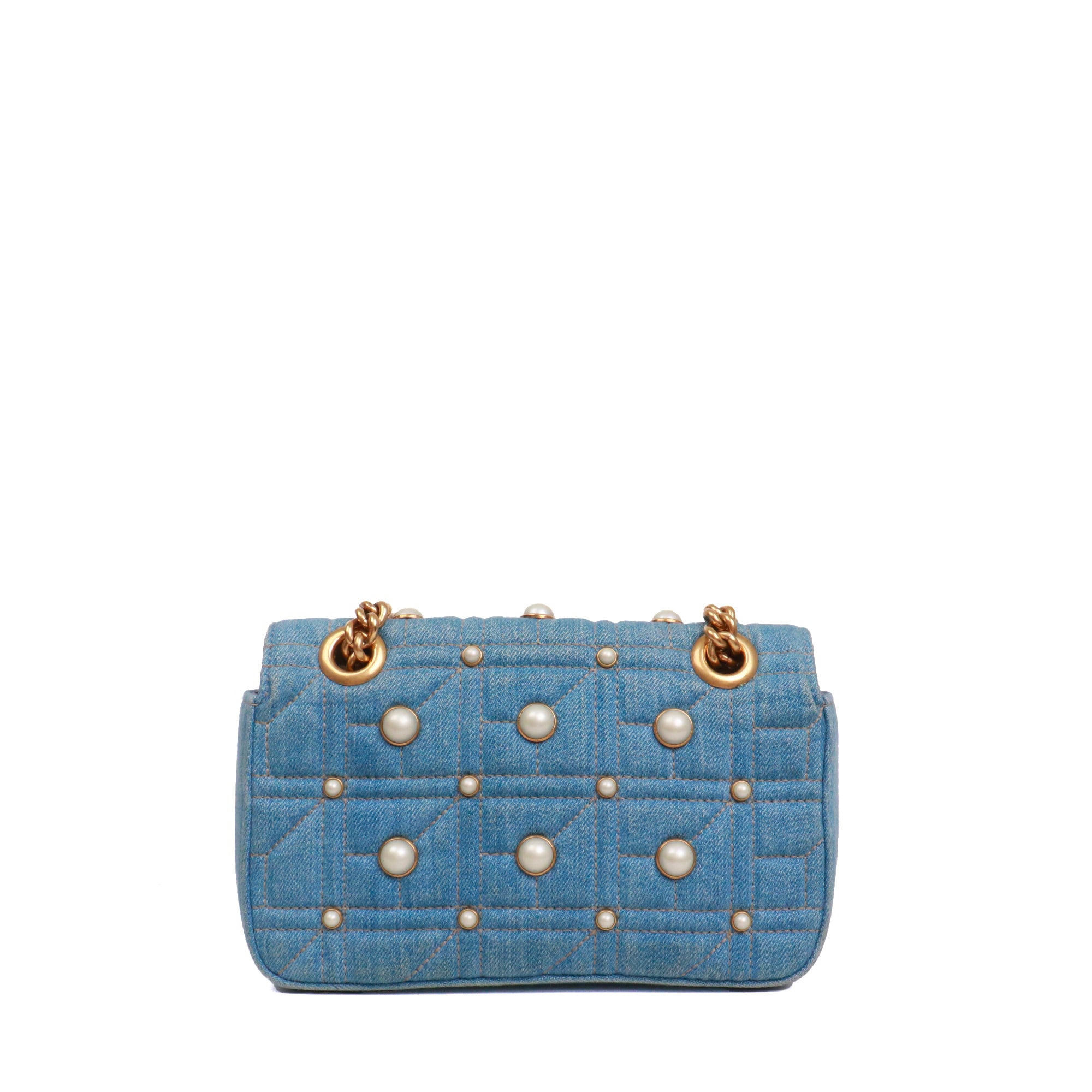 GUCCI - Marmont small size camera shoulder bag quilted in red velvet