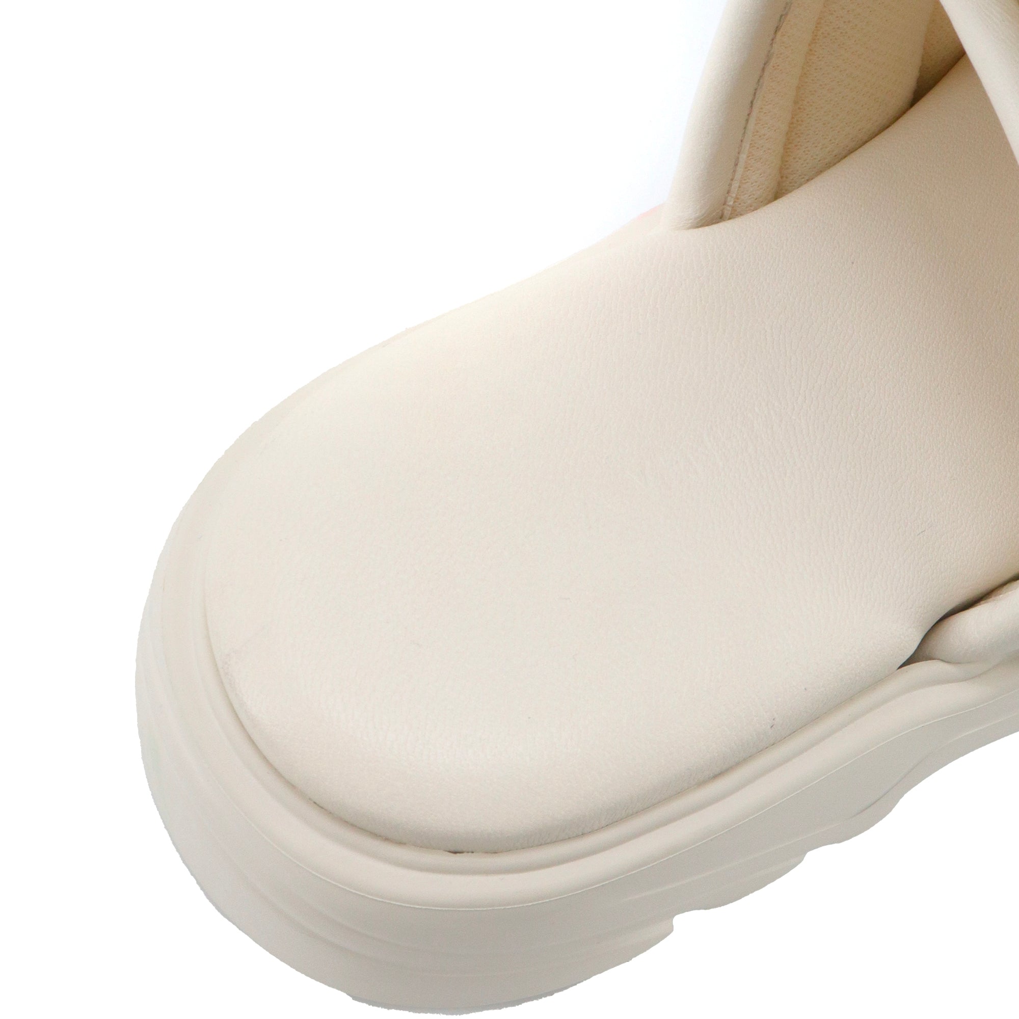 BOTTEGA VENETA - Mules Flash Bottega Veneta en toile blanc cassé (T37)