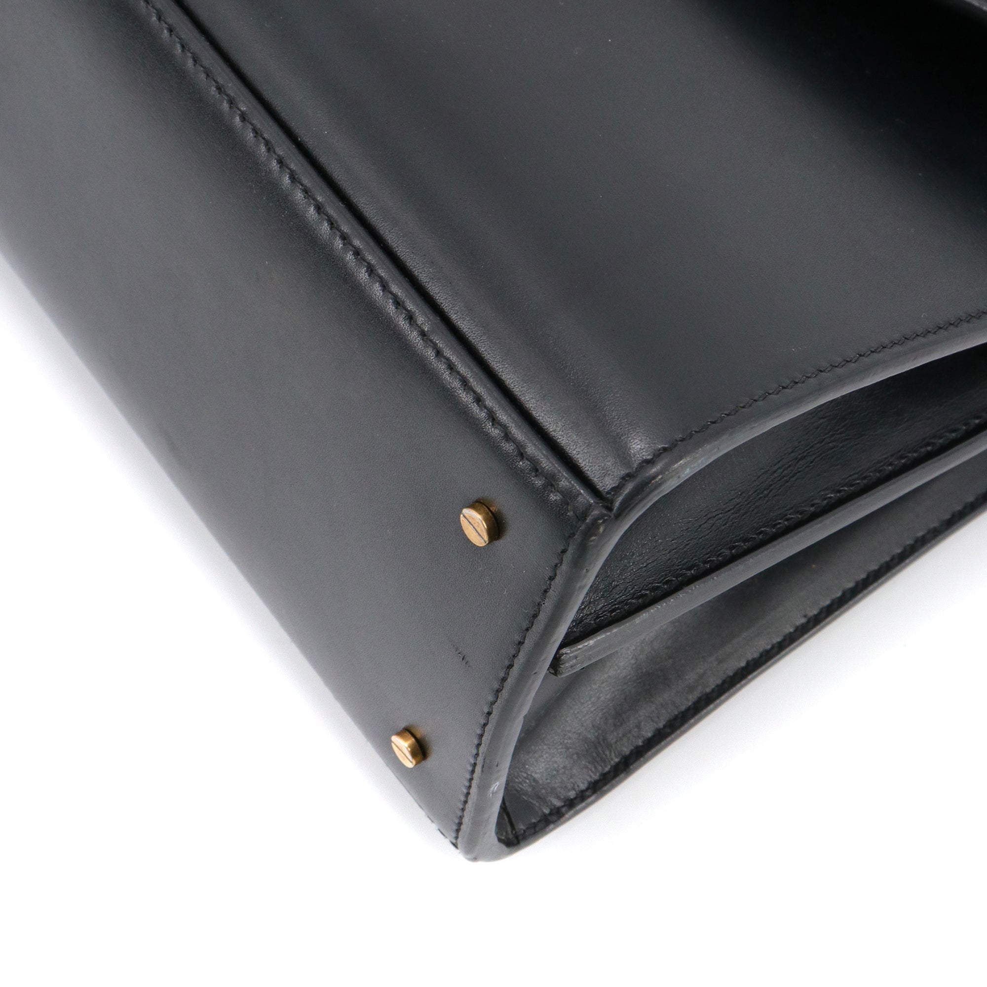 SAINT LAURENT - Sac à bandoulière Cassandra Top Handle medium Saint Laurent en cuir box noir