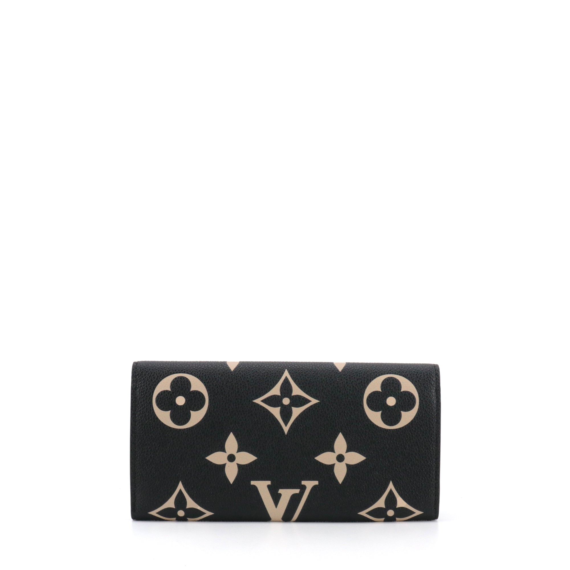 LOUIS VUITTON - Portefeuille Émilie Louis Vuitton en cuir grainé bicolore