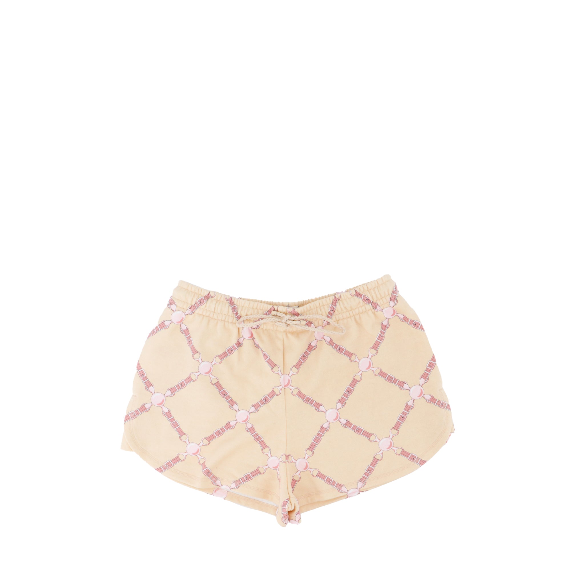 HERMÈS - Short Grandtralala Hermès en coton beige (T38)