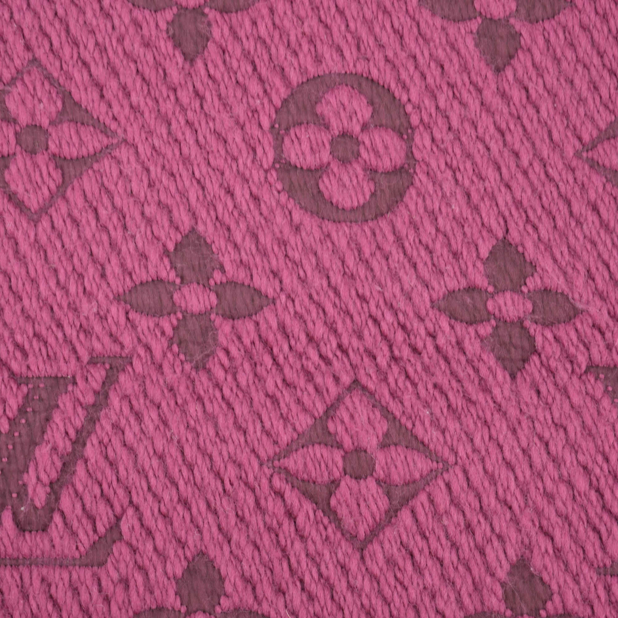 LOUIS VUITTON - Écharpe Logomania Louis Vuitton en laine pourpre