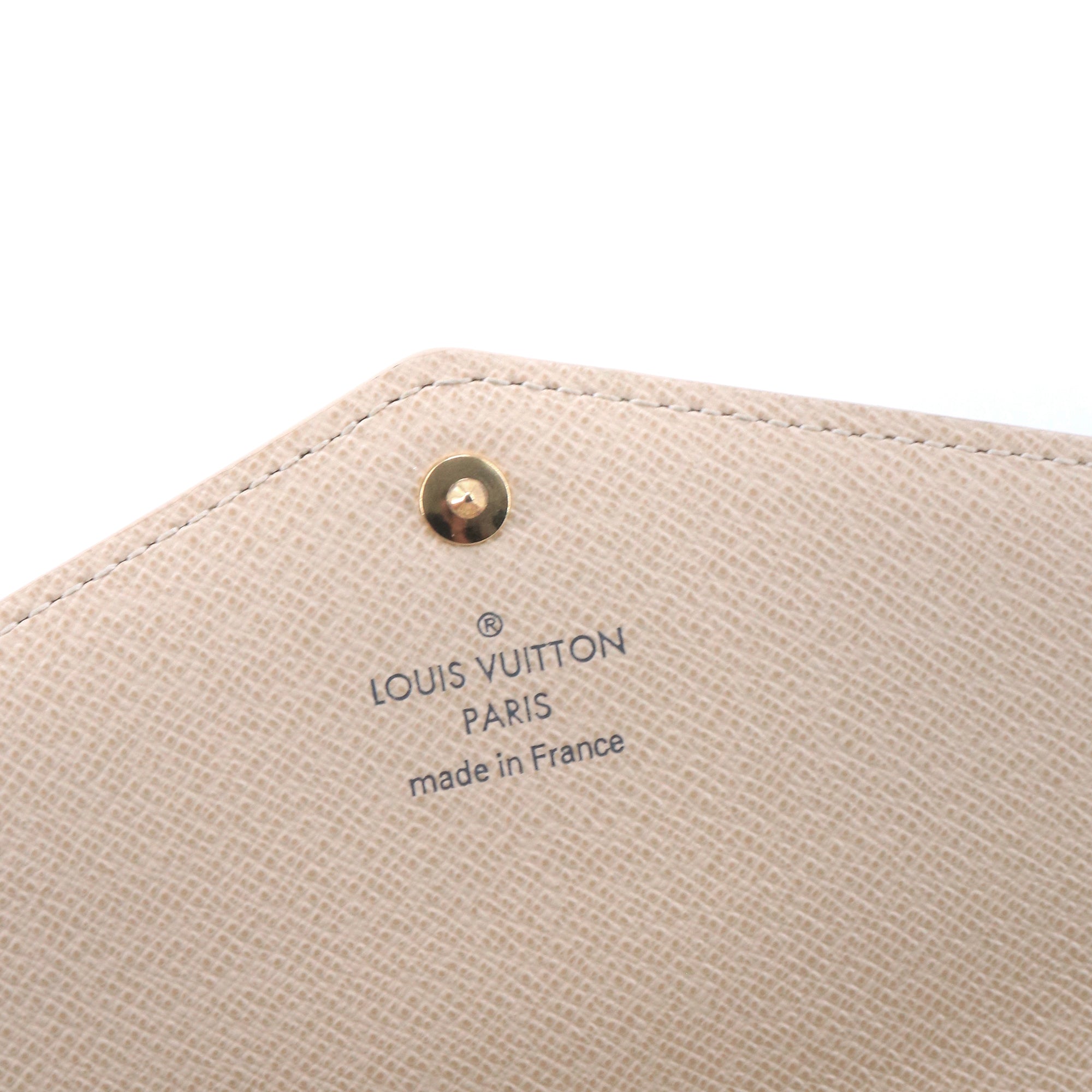 LOUIS VUITTON - Portefeuille Sarah Louis Vuitton en toile damier azur