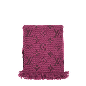 LOUIS VUITTON - Louis Vuitton Logomania scarf in purple wool