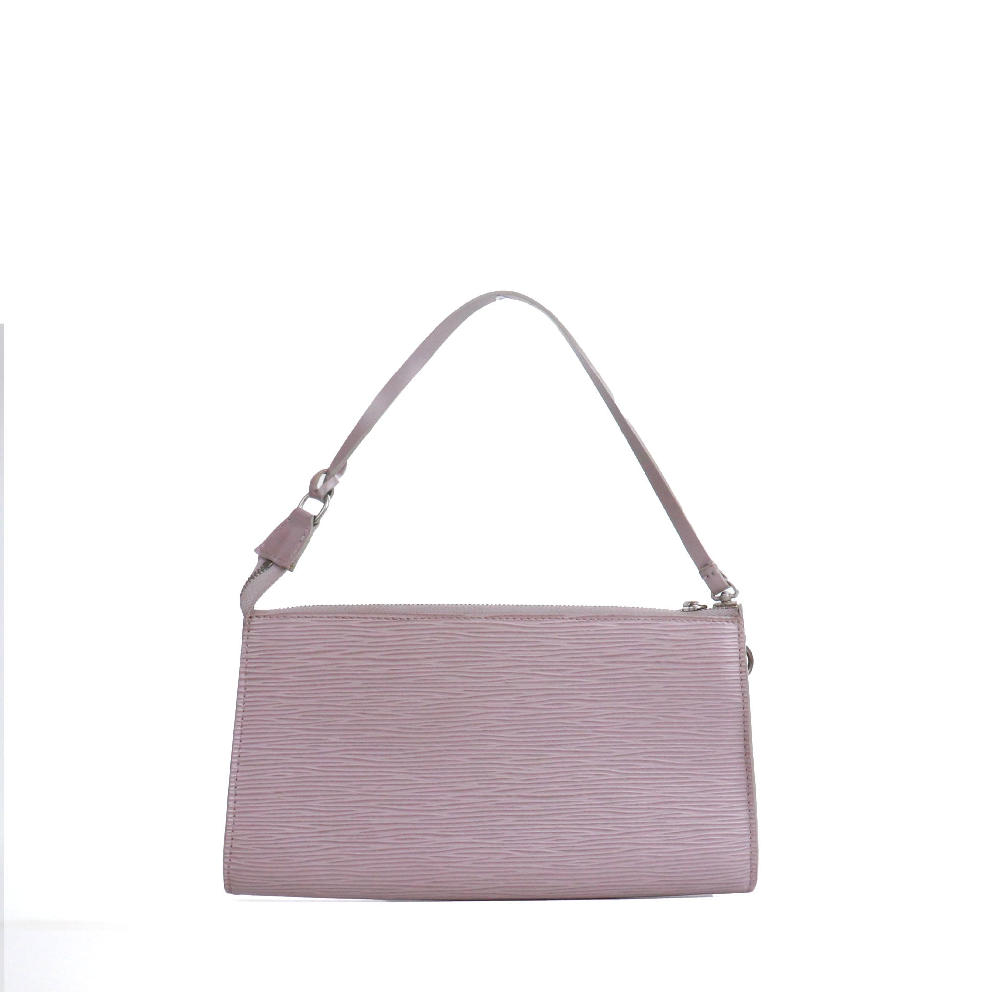 LOUIS VUITTON - Sac Pochette Accessoire Louis Vuitton en cuir épi mauve vintage