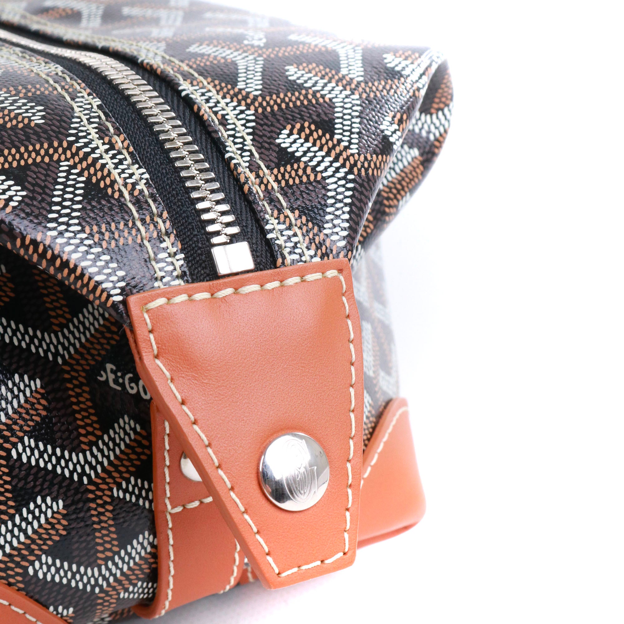GOYARD - Belvédère PM shoulder bag in coated canvas and yellow leather
