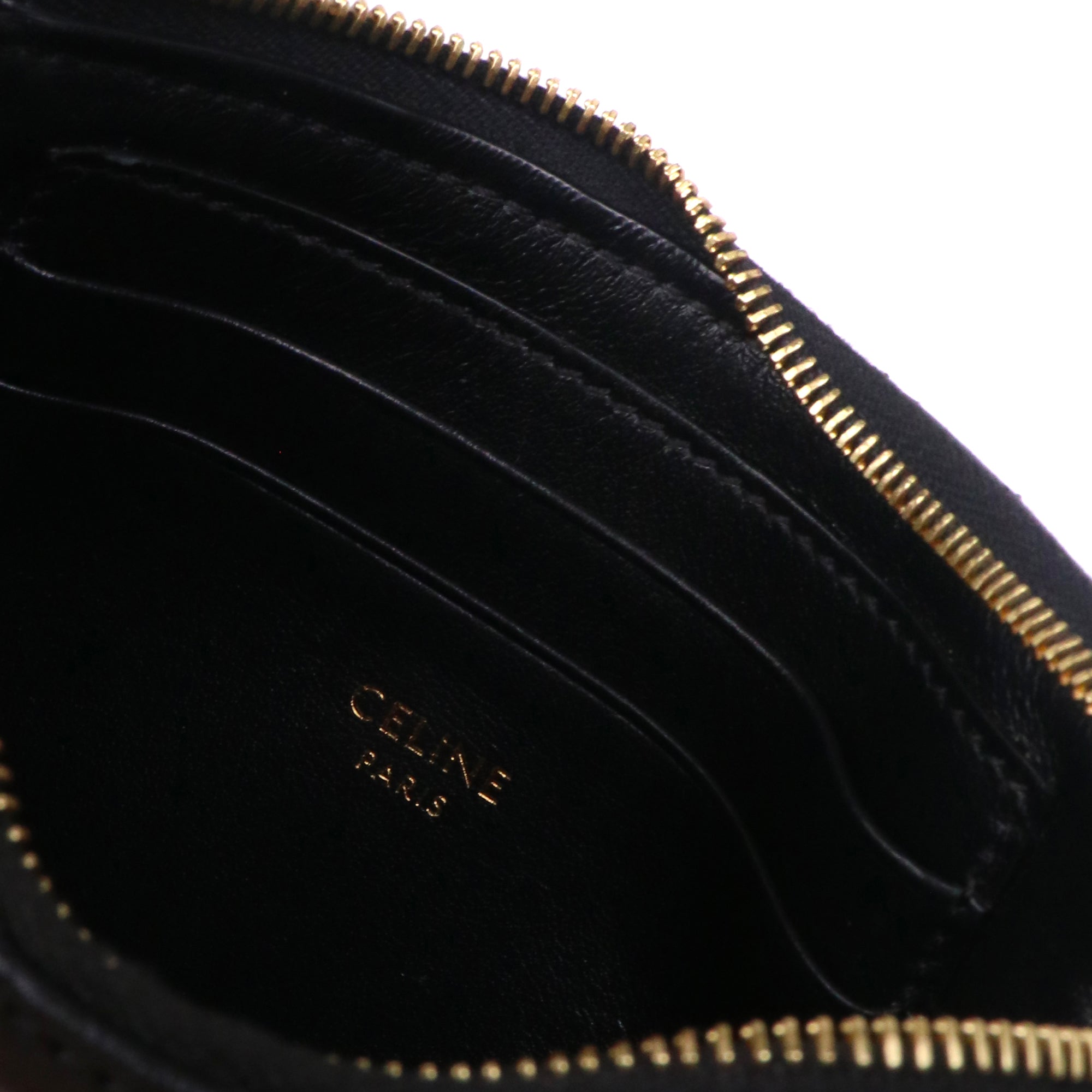 CELINE - Porte-monnaie C Charm Celine en cuir noir