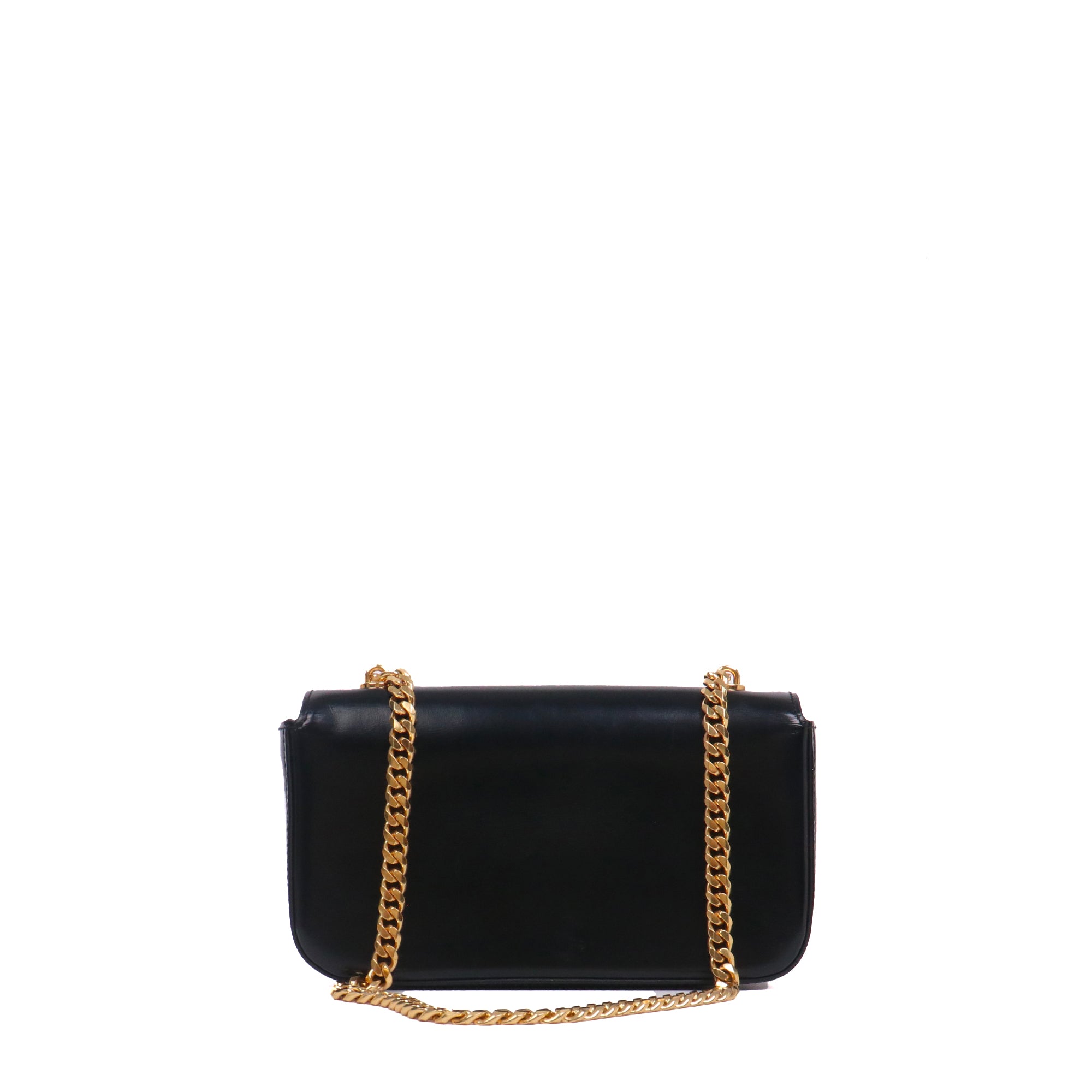 CELINE - Sac à épaule Shoulder Chain bag Triomphe Céline en cuir noir
