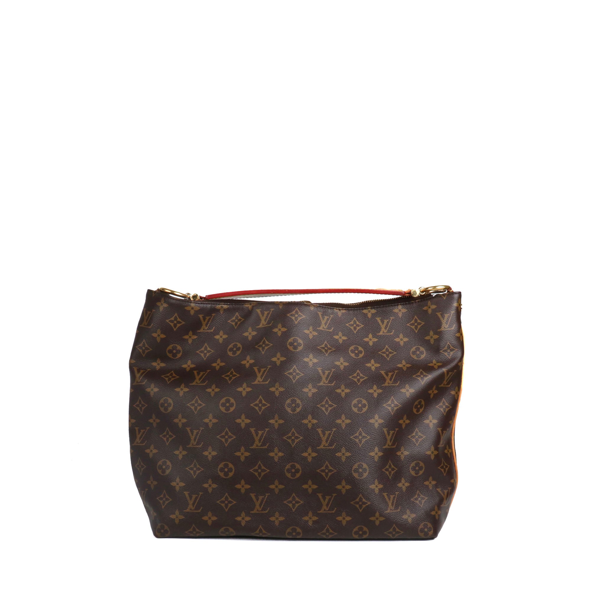 LOUIS VUITTON - Sac cabas Sully Louis Vuitton en toile enduite monogrammée marron