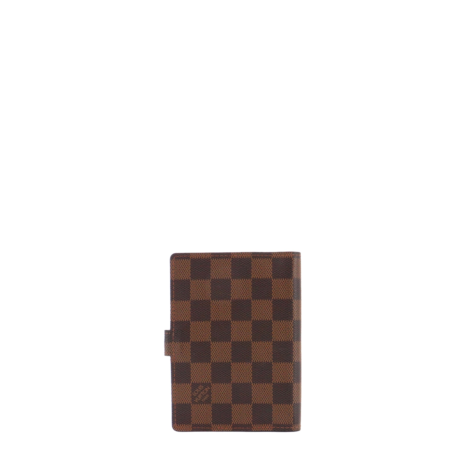 LOUIS VUITTON - Couverture agenda PM Louis Vuitton en toile damier ébène