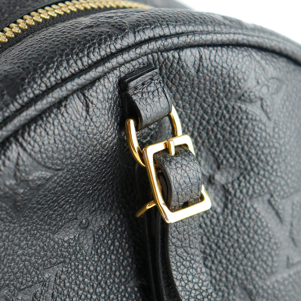 LOUIS VUITTON - Sac à bandoulière Boîte à chapeaux en cuir grainé noir
