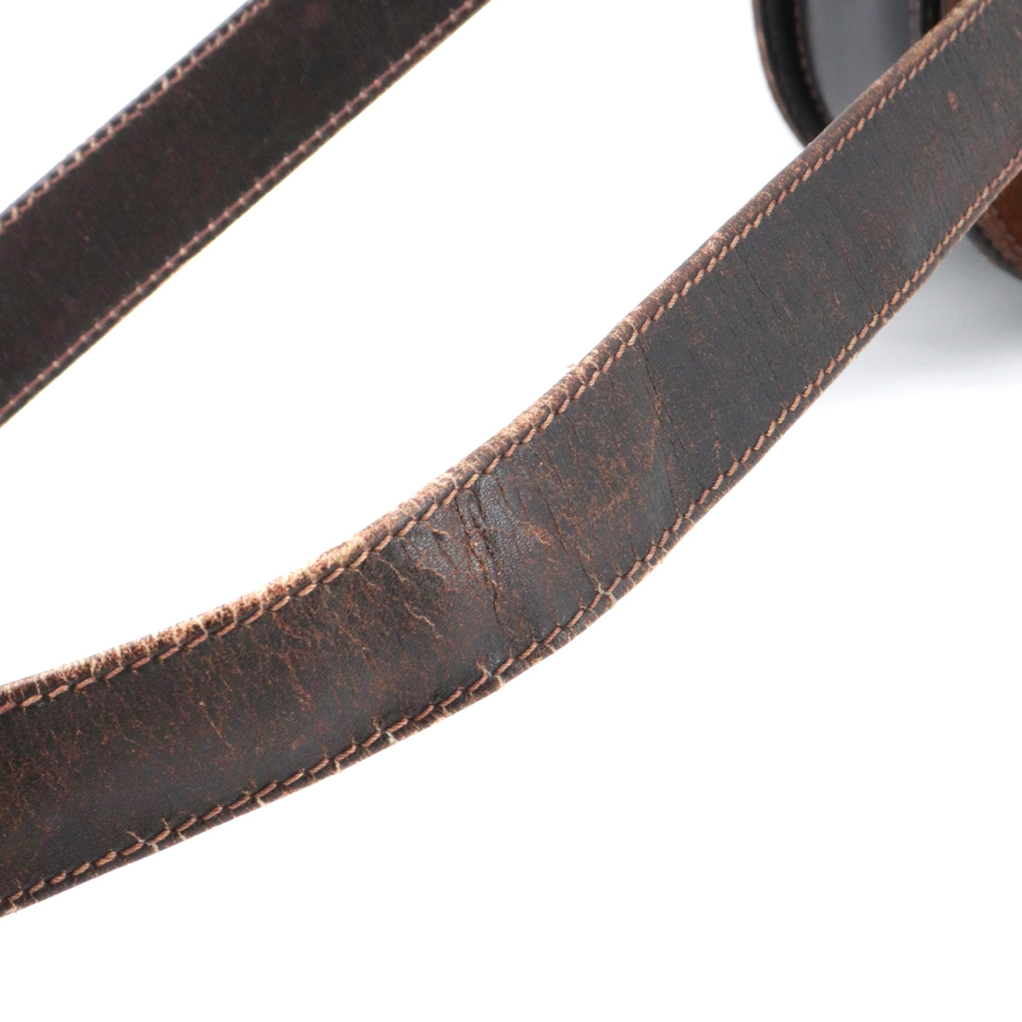 GUCCI - Sac à bandoulière Vintage Gucci en daim et cuir marron