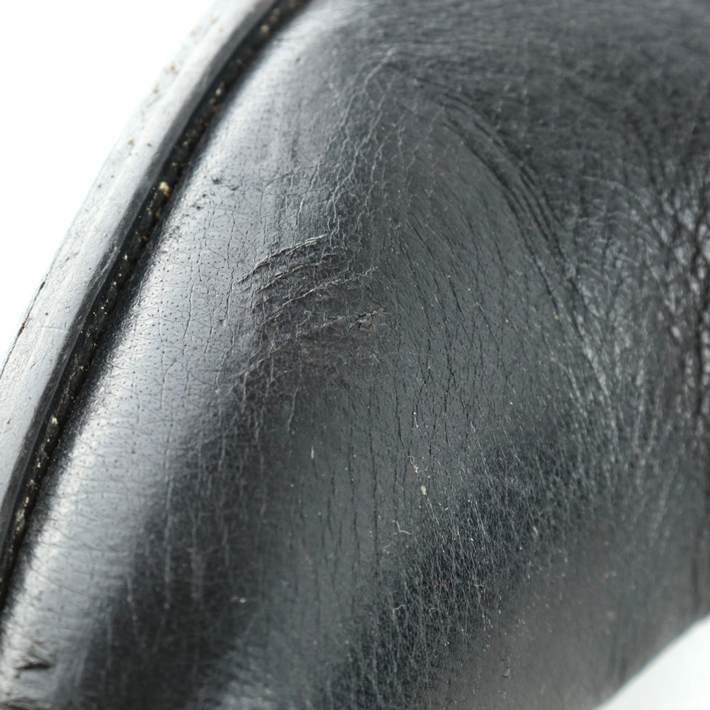 PRADA - Bottes à talon en cuir noir (T36,5)