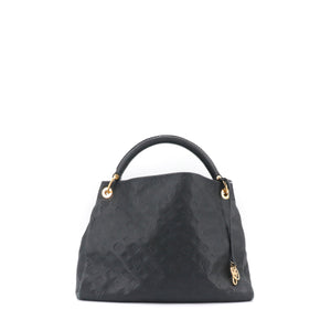 LOUIS VUITTON - Sac cabas Artsy MM Louis Vuitton en cuir empreinte bleu marine