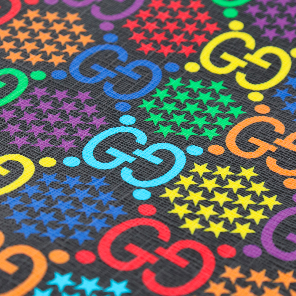 GUCCI - Pochette en cuir multicolore monogrammée