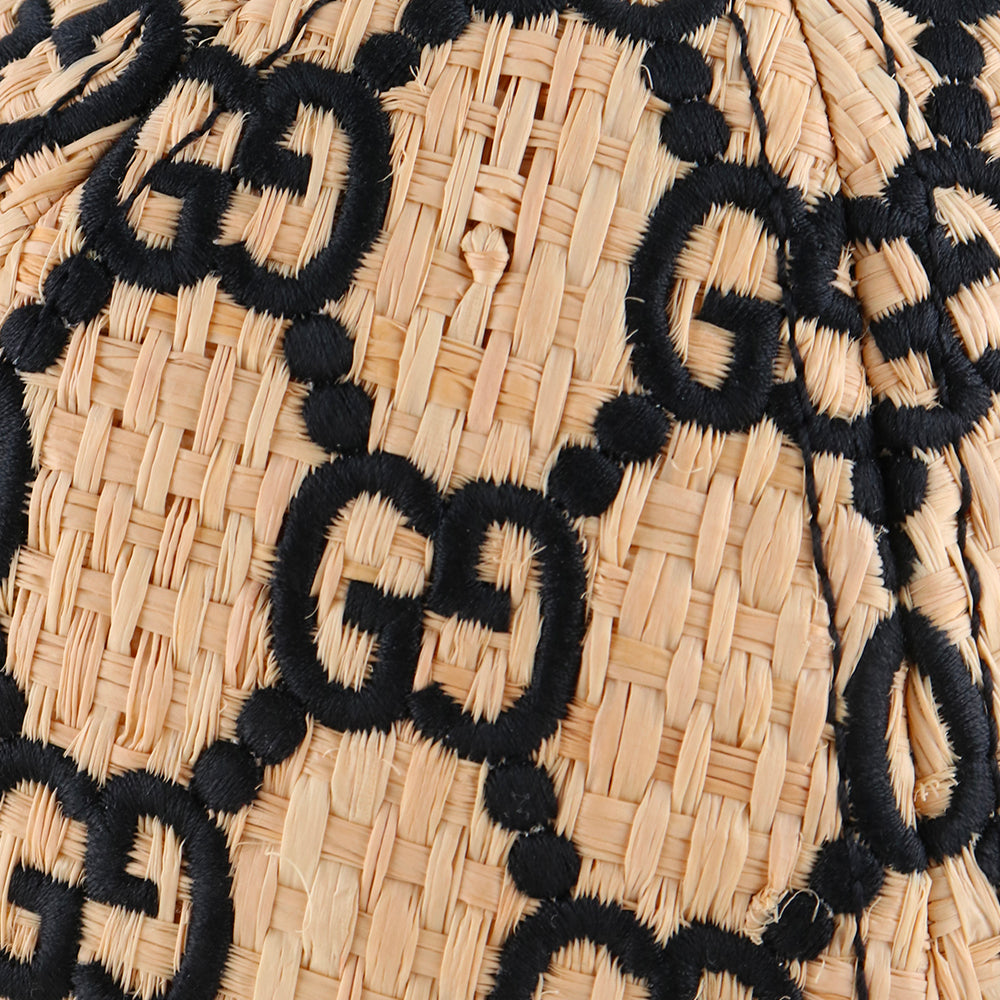 GUCCI - Casquette en raphia GG (M)