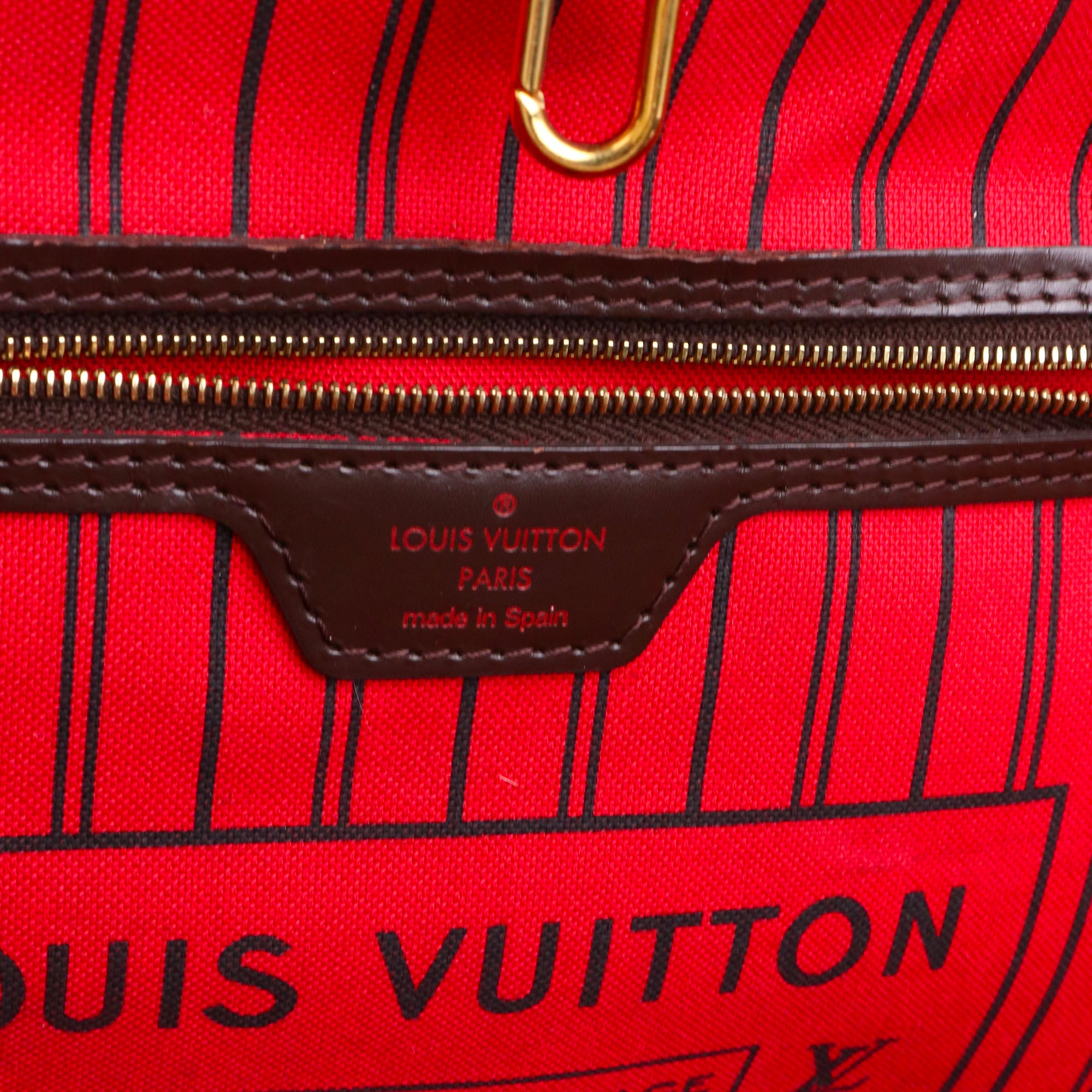 LOUIS VUITTON - Sac cabas Neverfull MM Louis Vuitton en toile damier ébène