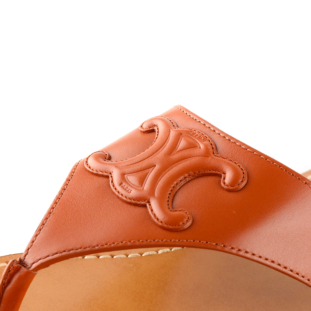 CELINE - Sandales Triomphe en cuir (T37)