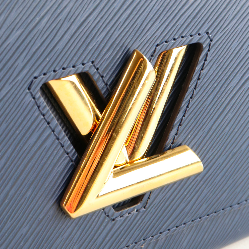 LOUIS VUITTON - Sac à bandoulière Twist MM en cuir épi bleu marine