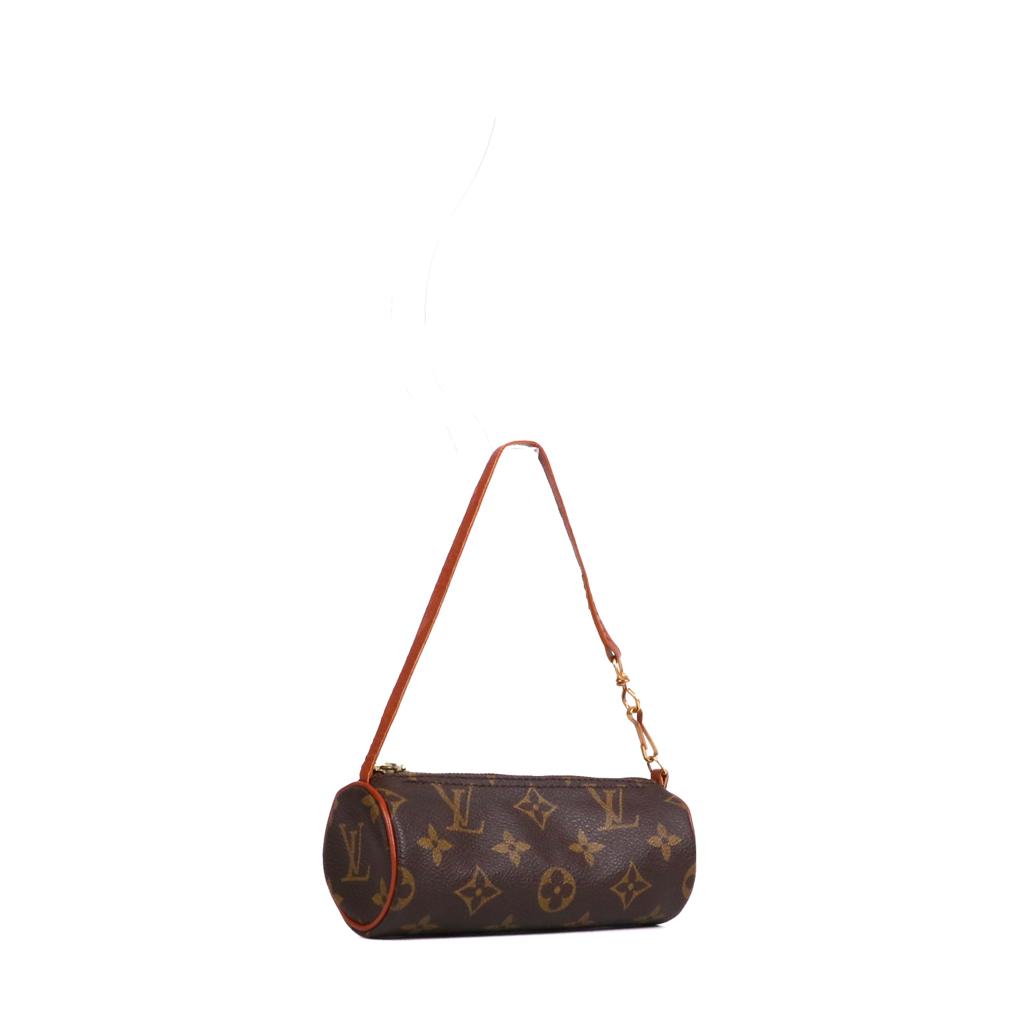 LOUIS VUITTON - Pochette Papillon Louis Vuitton en toile enduite monogrammée marron vintage