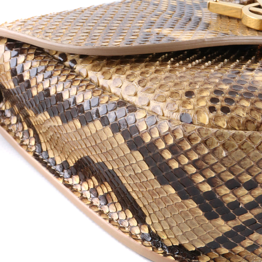 SAINT LAURENT - Sac à bandoulière Kaia en python et cuir