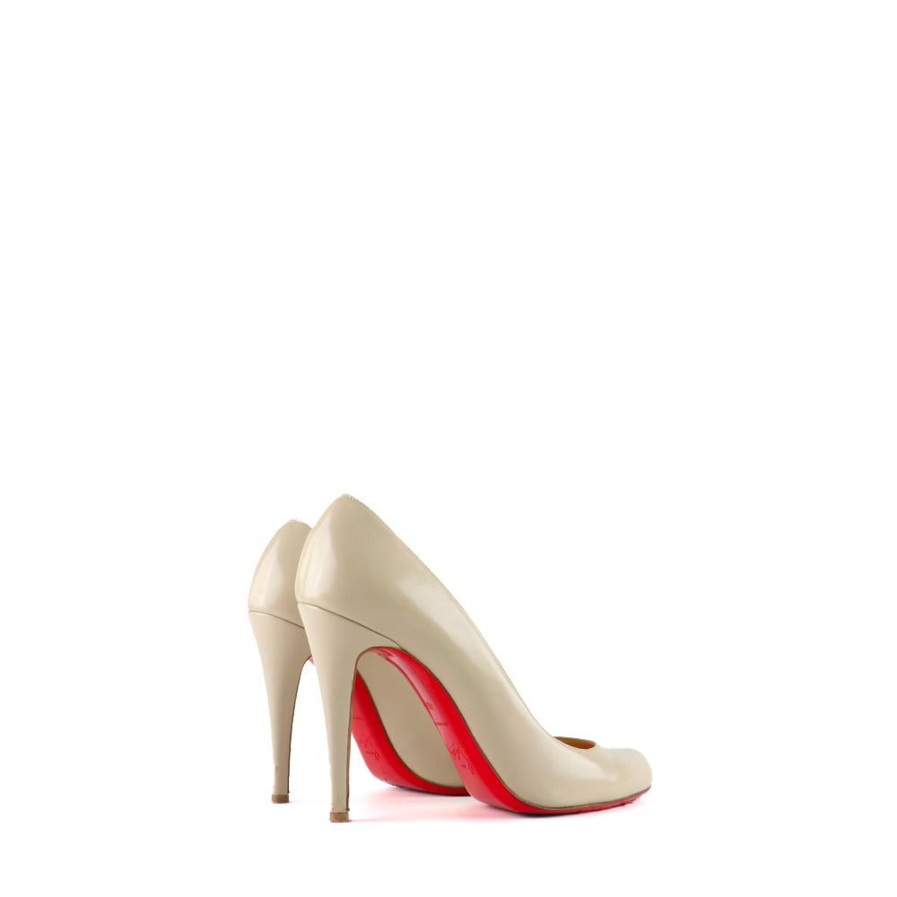 LOUBOUTIN - Escarpins Decollete en cuir gris (T40)
