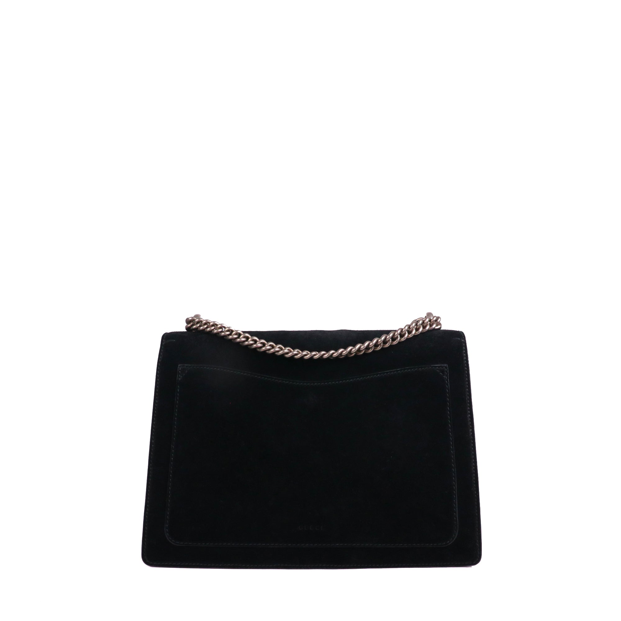 GUCCI - Sac à épaule Dionysus medium Gucci en daim noir à strass