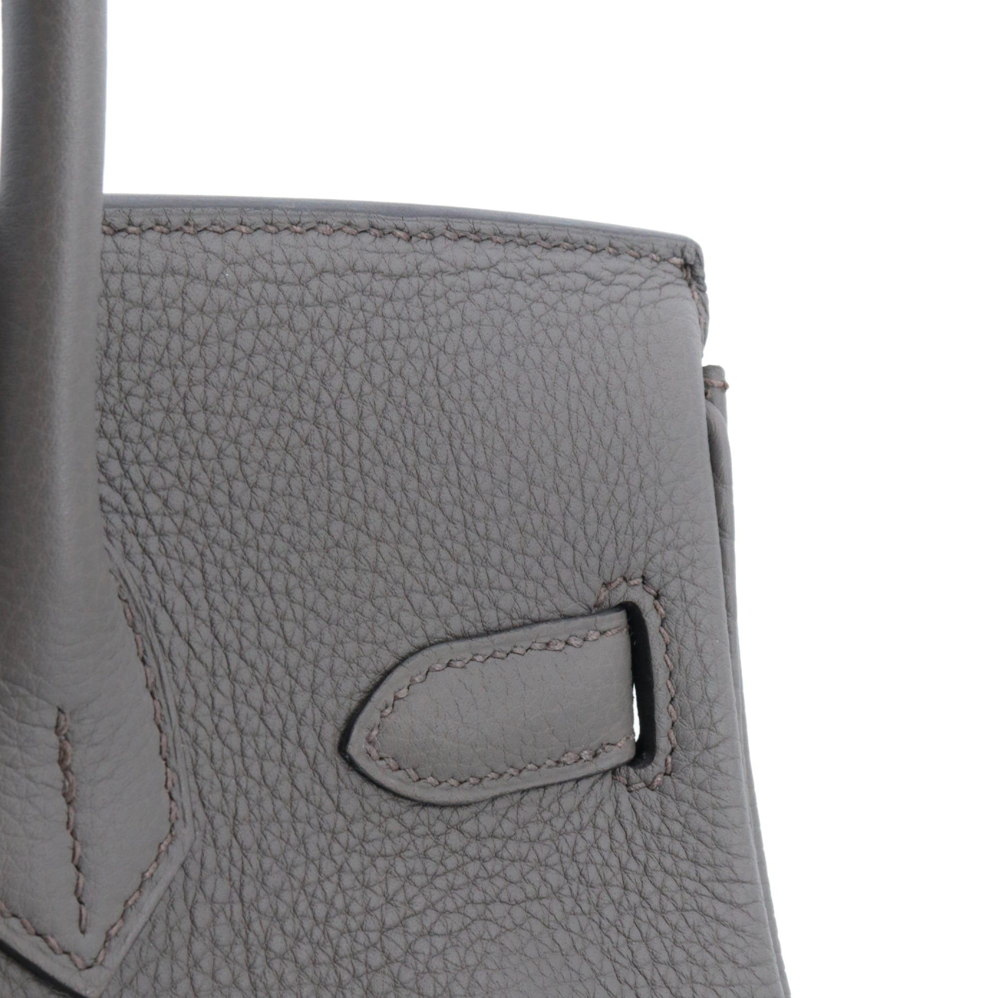 HERMÈS - Sac à main Birkin 30 Hermès en cuir togo gris étain