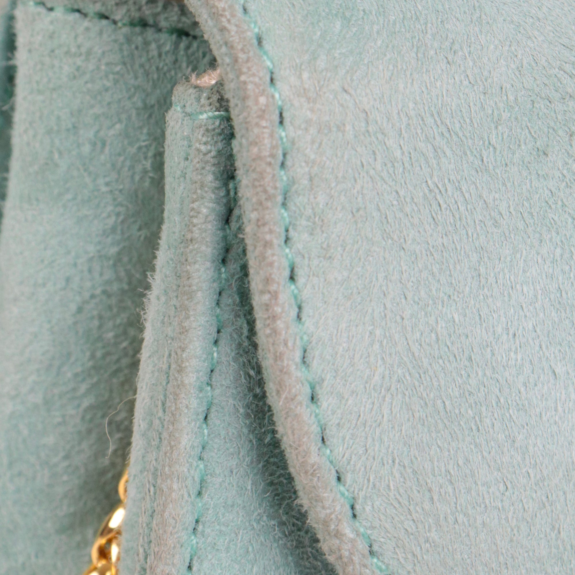 GUCCI - Sac à bandoulière Bamboo 1947 Gucci en daim bleu vintage