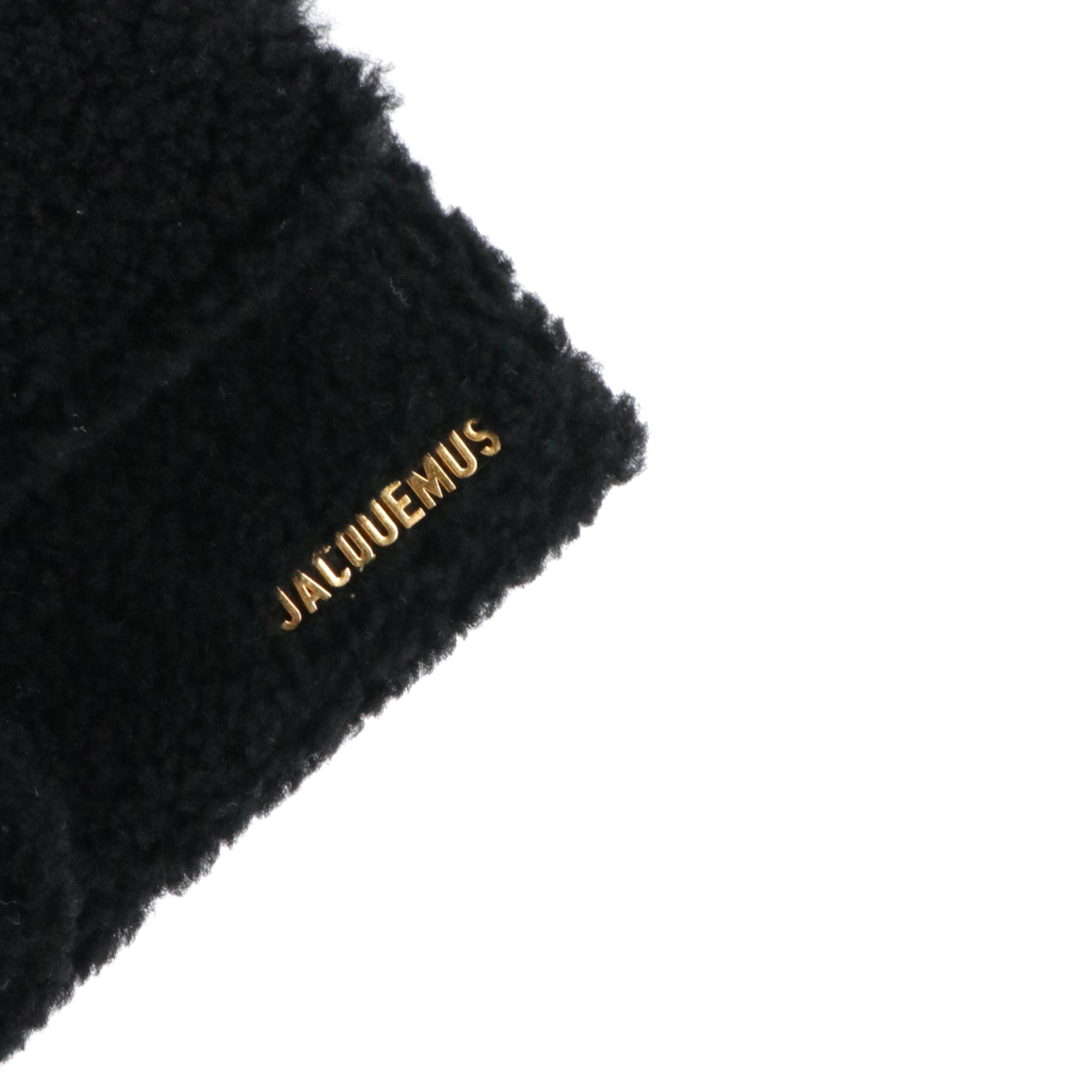 JACQUEMUS - Sac à épaule Le Bambidou Jacquemus en laine bouclée noire