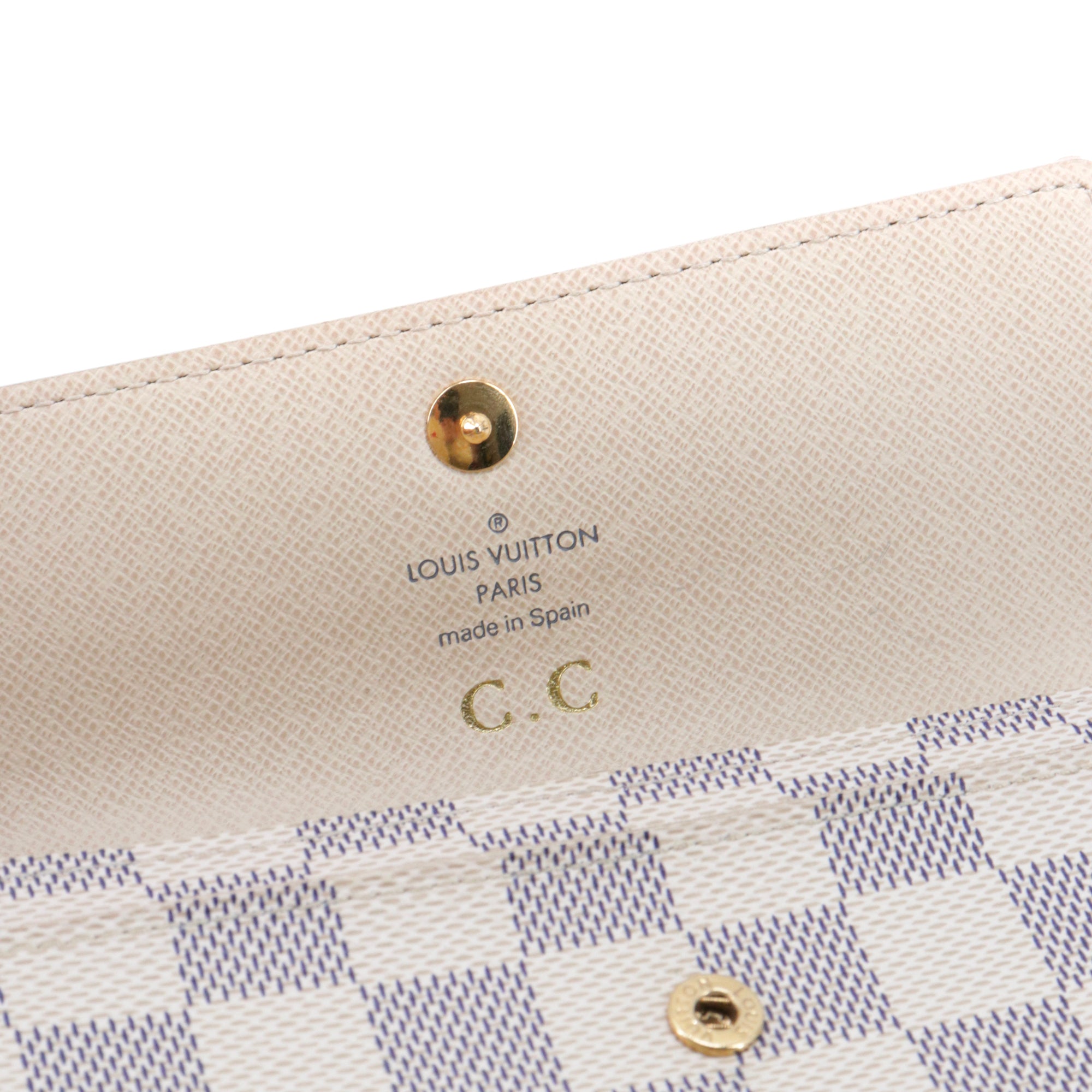 LOUIS VUITTON - Portefeuille Alexandra Louis Vuitton en toile damier azur