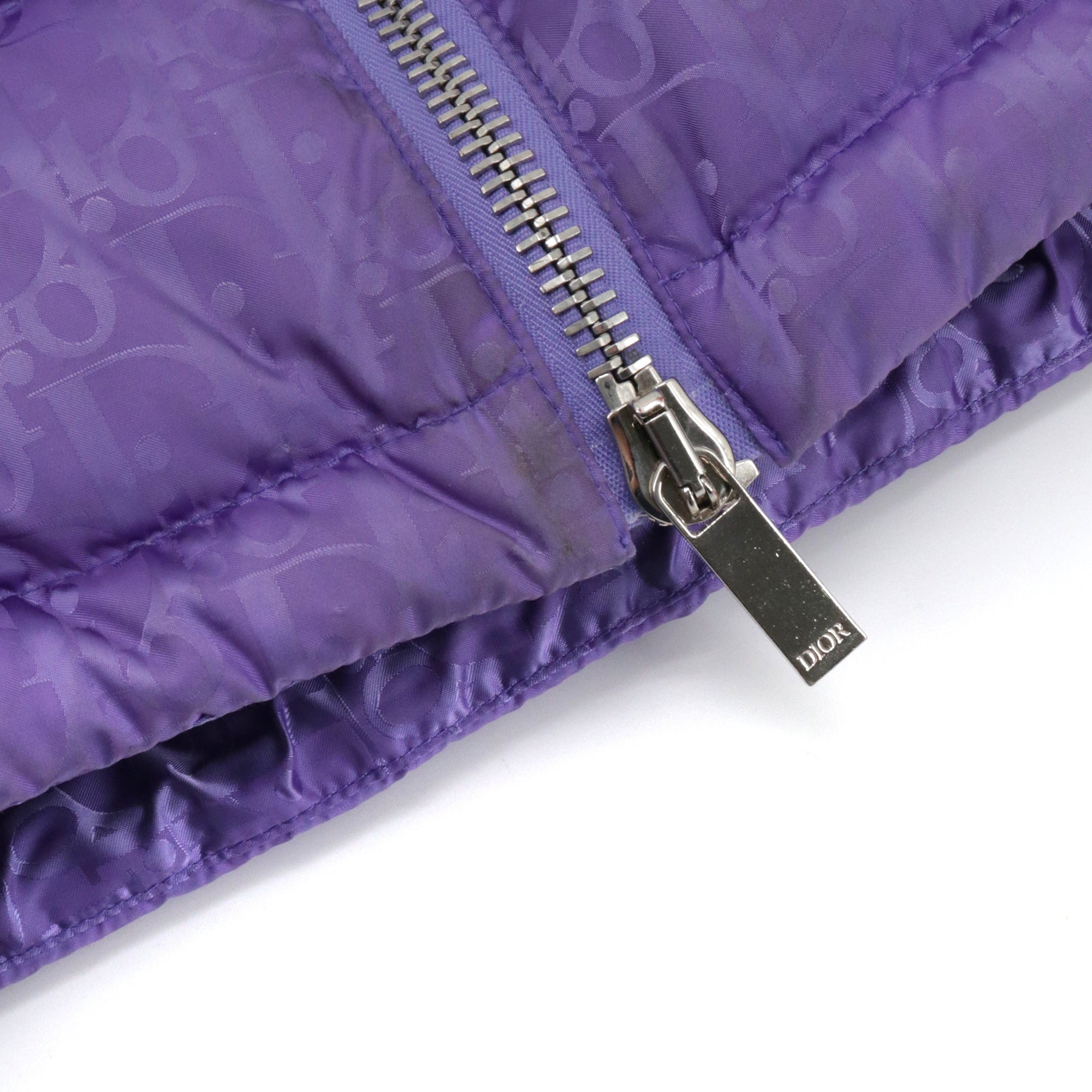 DIOR - Doudoune Oblique sans manche Dior en jacquard violet (T46)