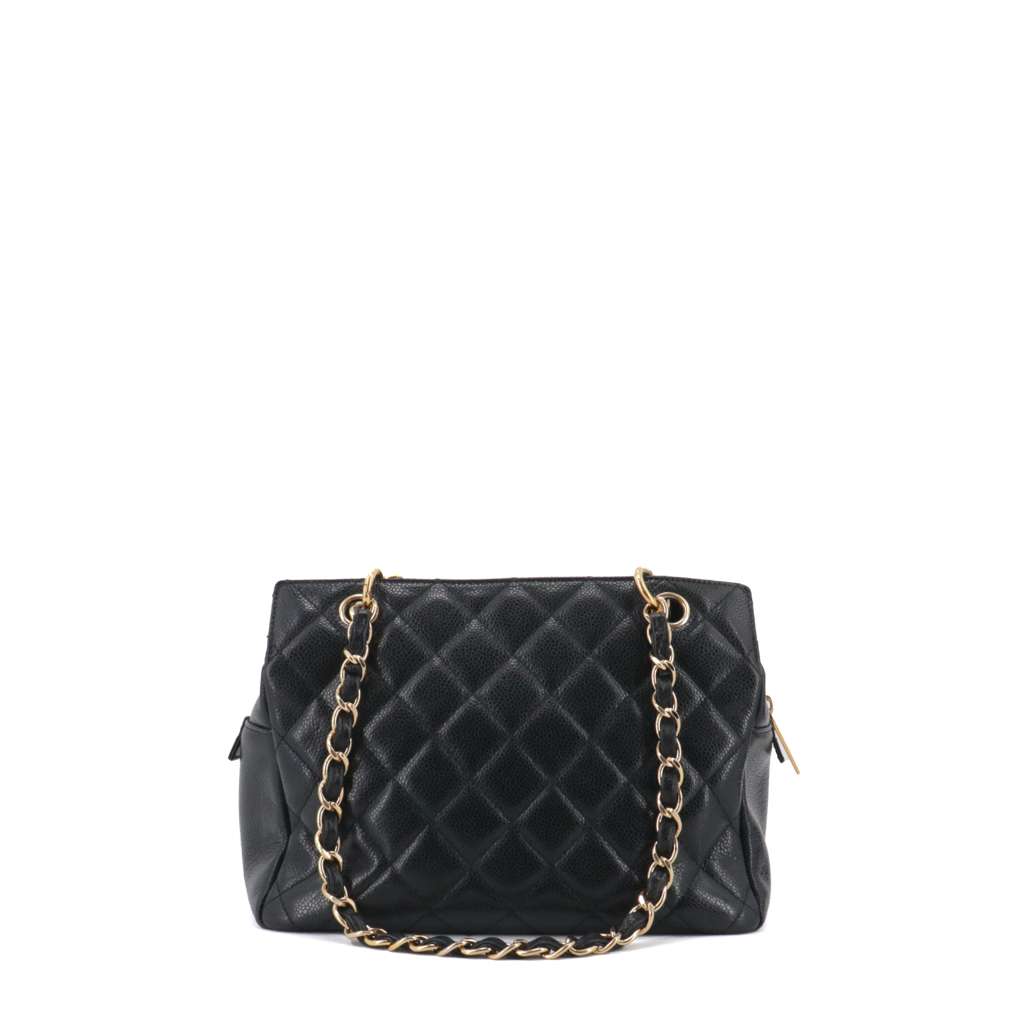 CHANEL - Sac cabas Shopping PM Chanel en cuir caviar noir
