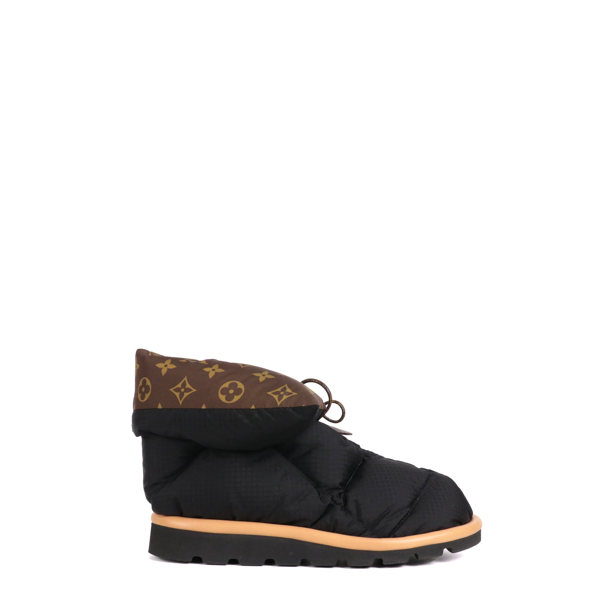 LOUIS VUITTON - Bottines Pillow Louis Vuitton en nylon noir (T38)
