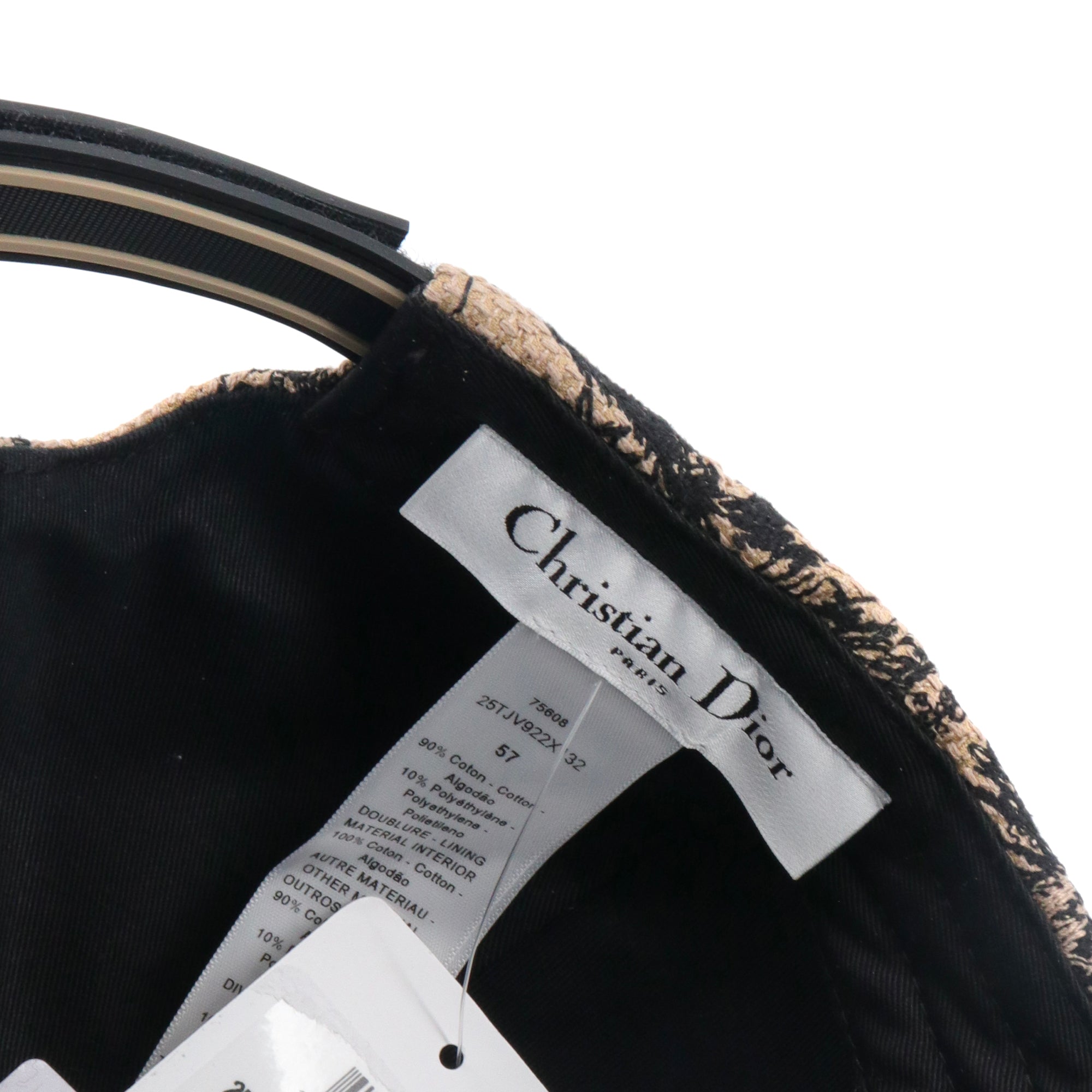 DIOR - Casquette D-Player Dior en toile de jouy bleu marine (T58)