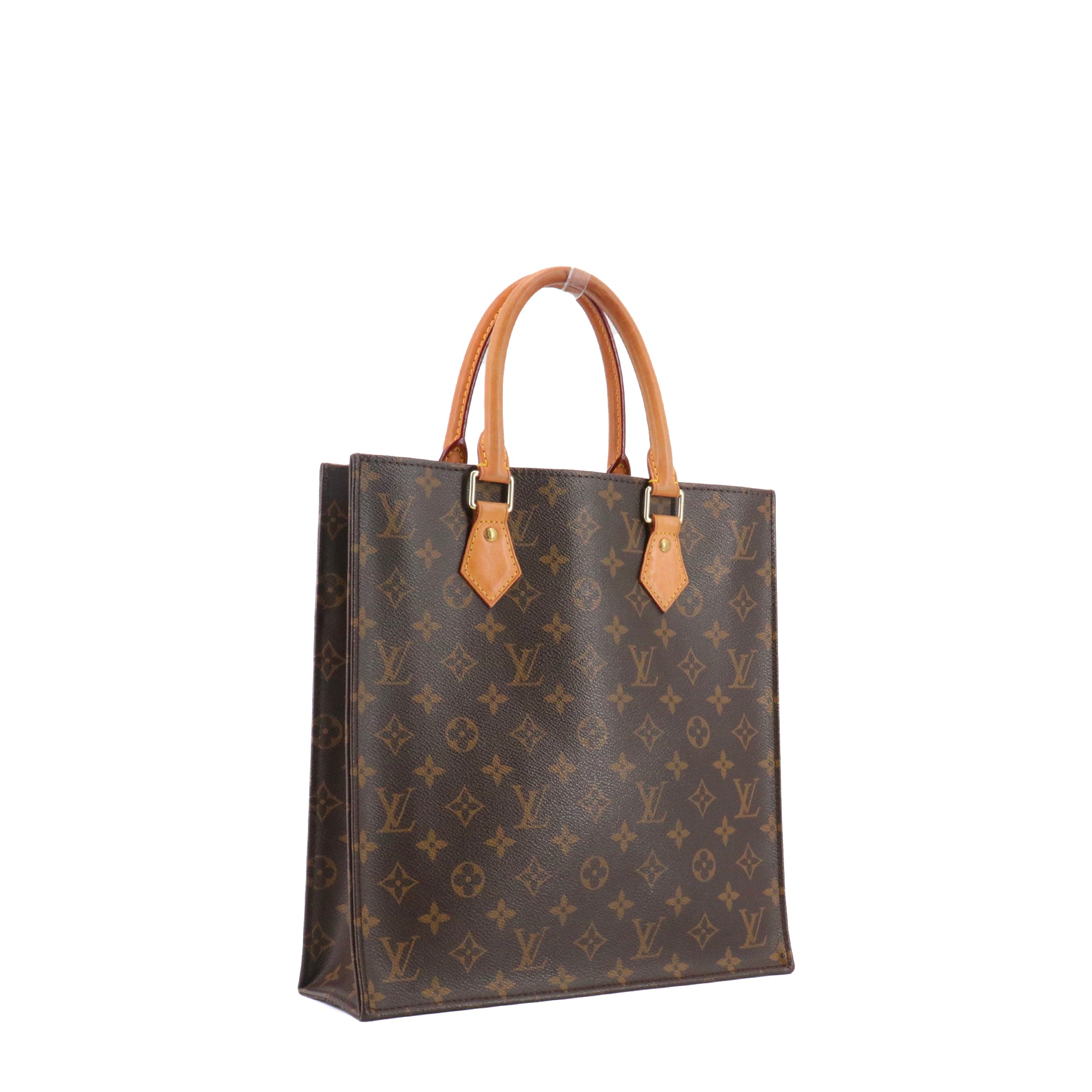 LOUIS VUITTON - Sac cabas plat Louis Vuitton en toile monogrammée