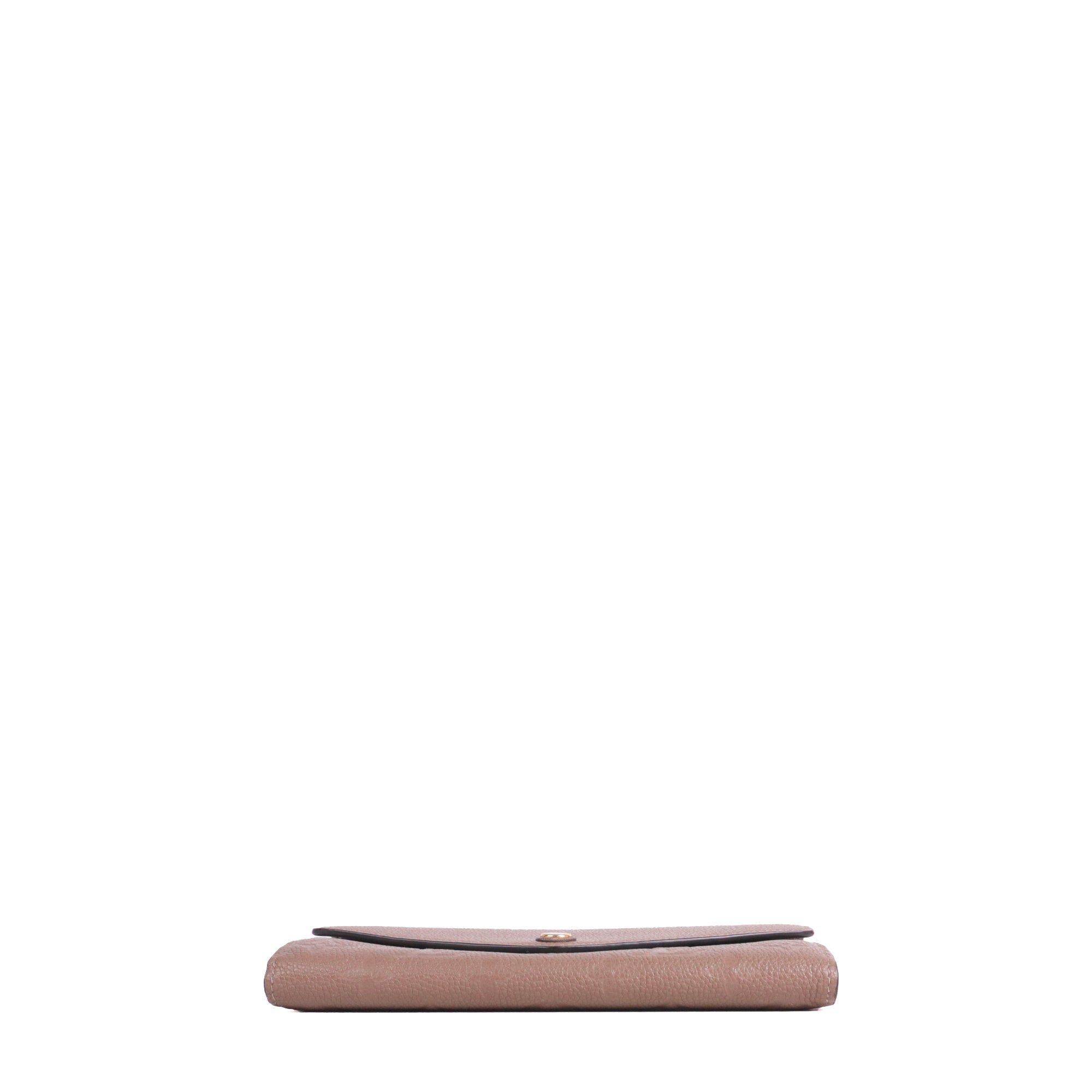 LOUIS VUITTON - Portefeuille Sarah Louis Vuitton en cuir Monogram Empreinte taupe