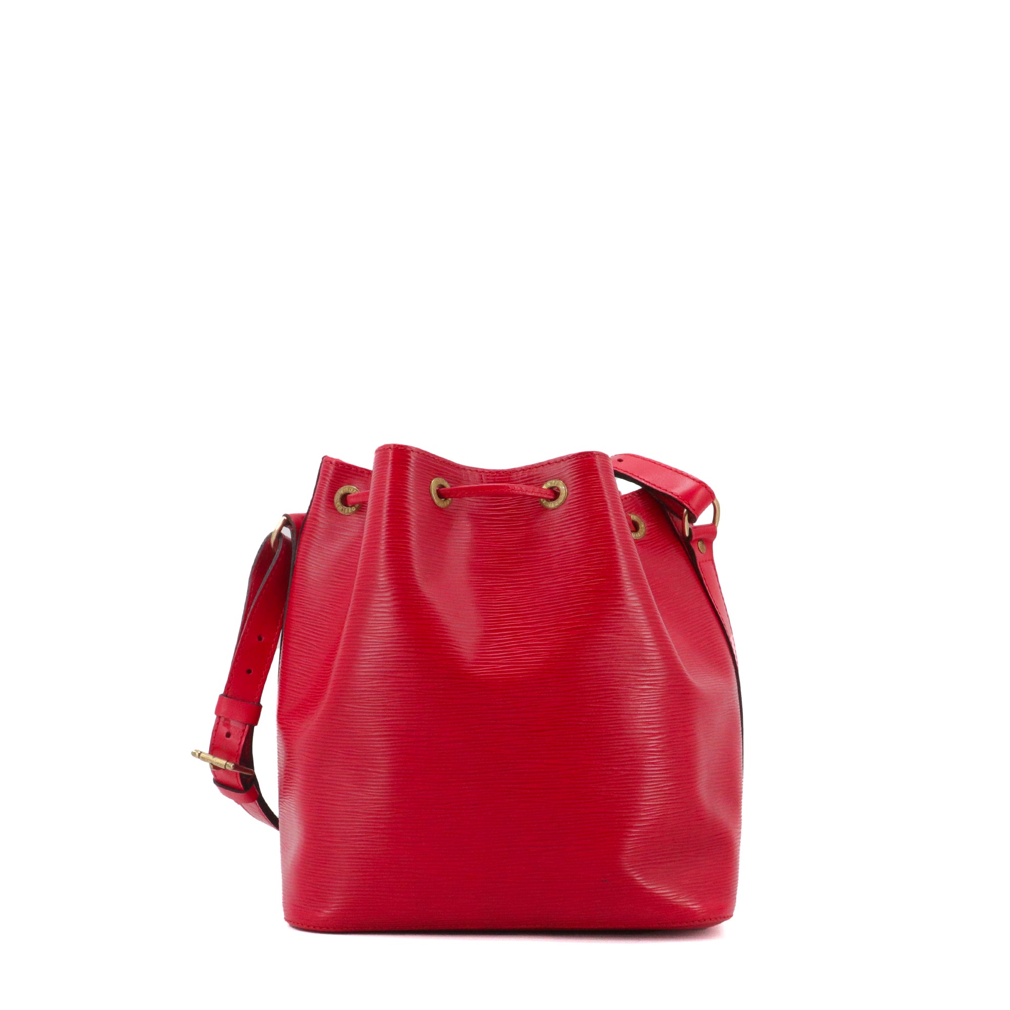 LOUIS VUITTON - Sac à main Noé PM Louis Vuitton en cuir épi rouge