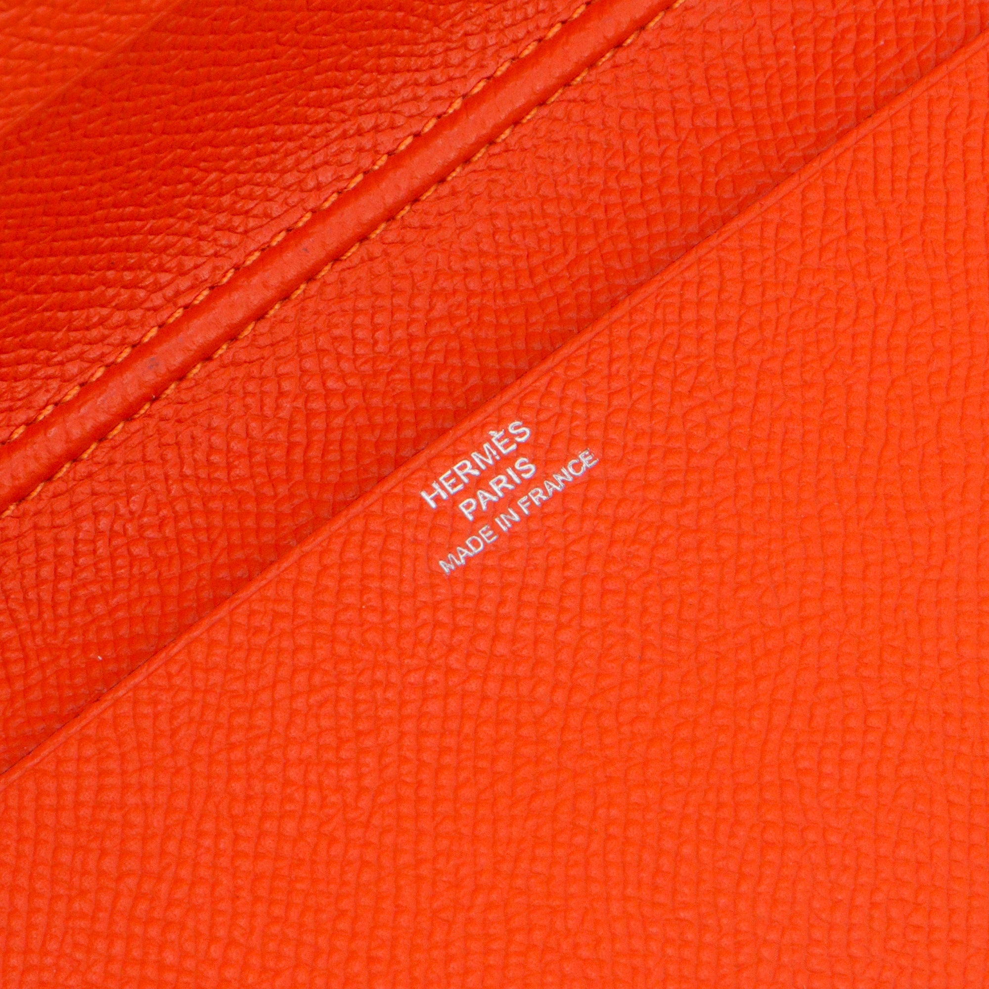 HERMÈS - Couverture agenda Vision GM Hermès en cuir epsom orange