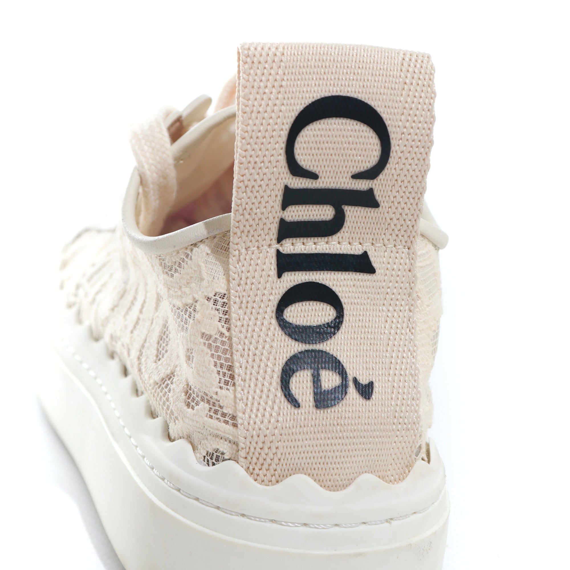 CHLOÉ - Sneakers Lauren en toile beige (T35)
