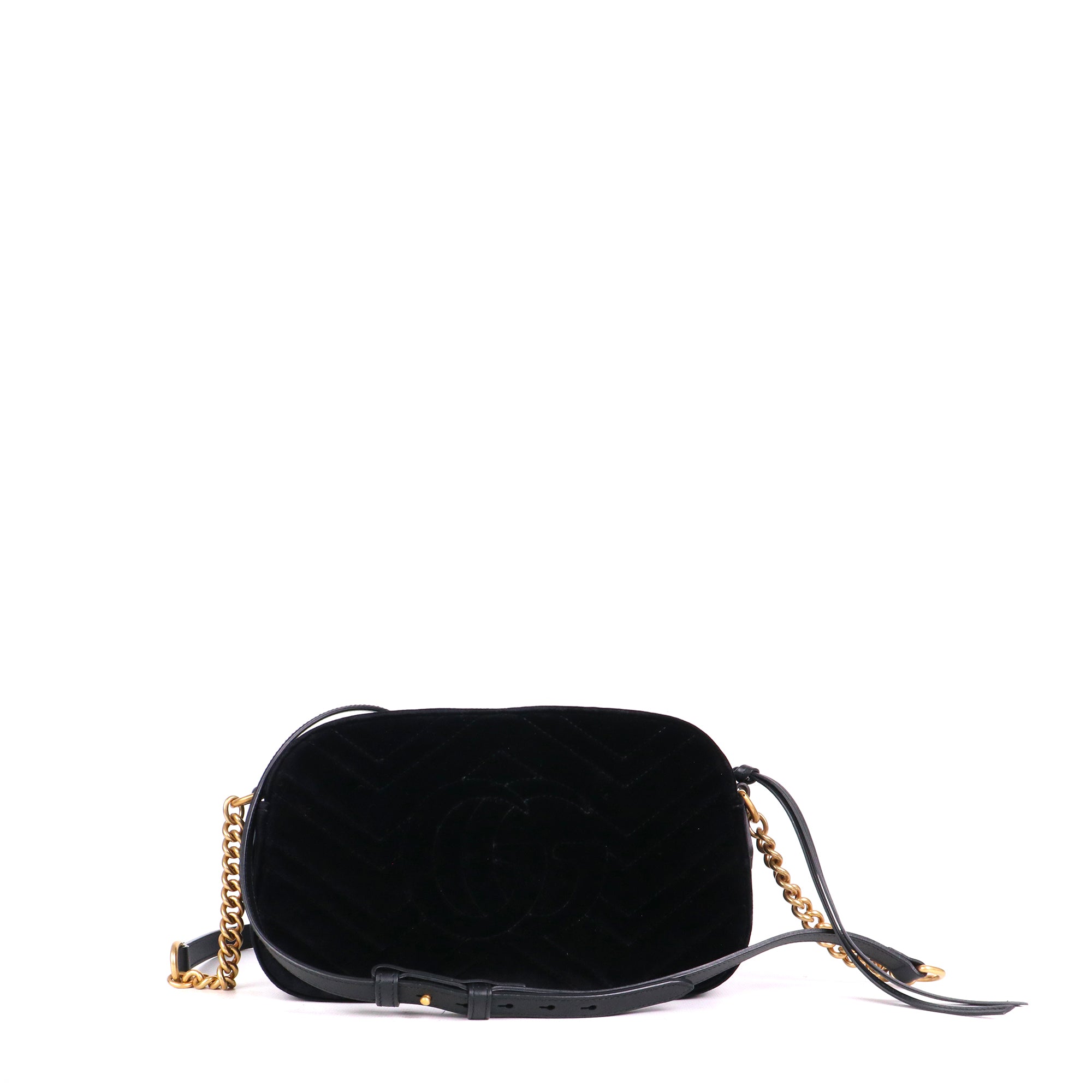 GUCCI - Marmont small size camera shoulder bag quilted in red velvet