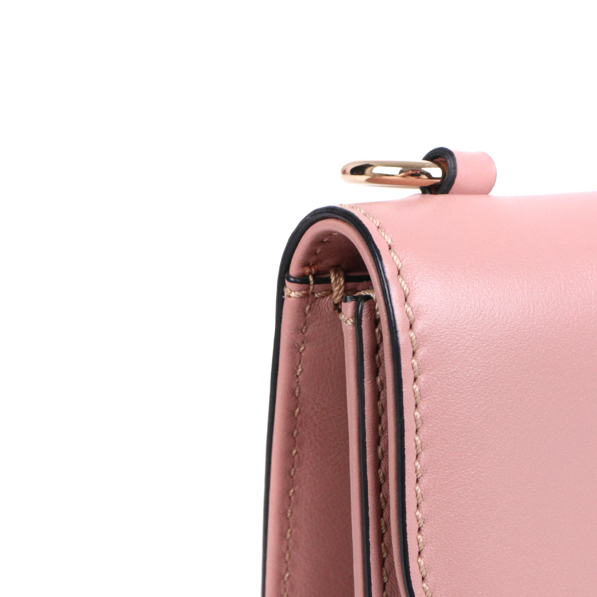 VALENTINO - Sac à bandoulière Glam Lock Valentino en cuir lisse rose ancien