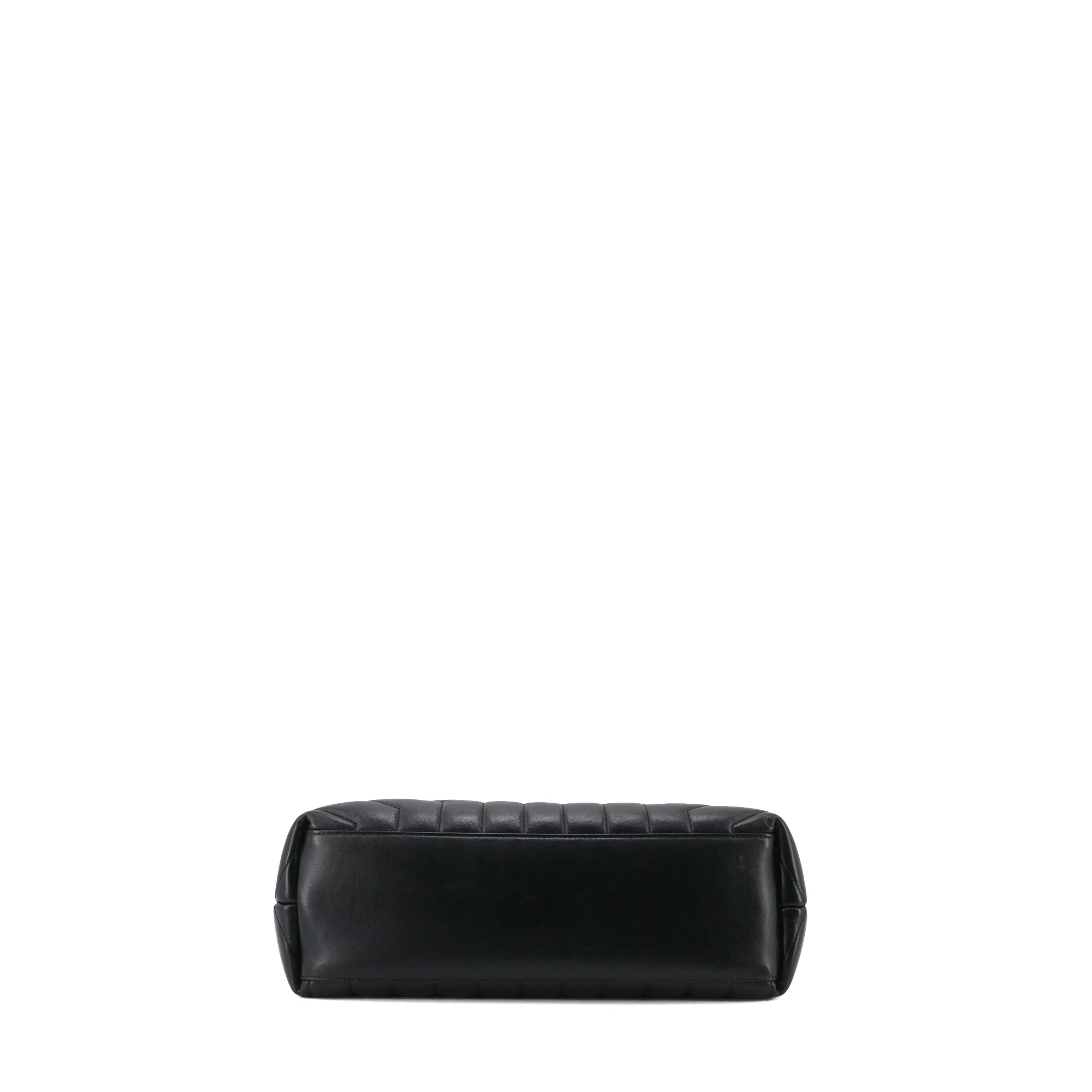 SAINT LAURENT - Sac à bandoulière Loulou medium Saint Laurent en cuir chevron noir