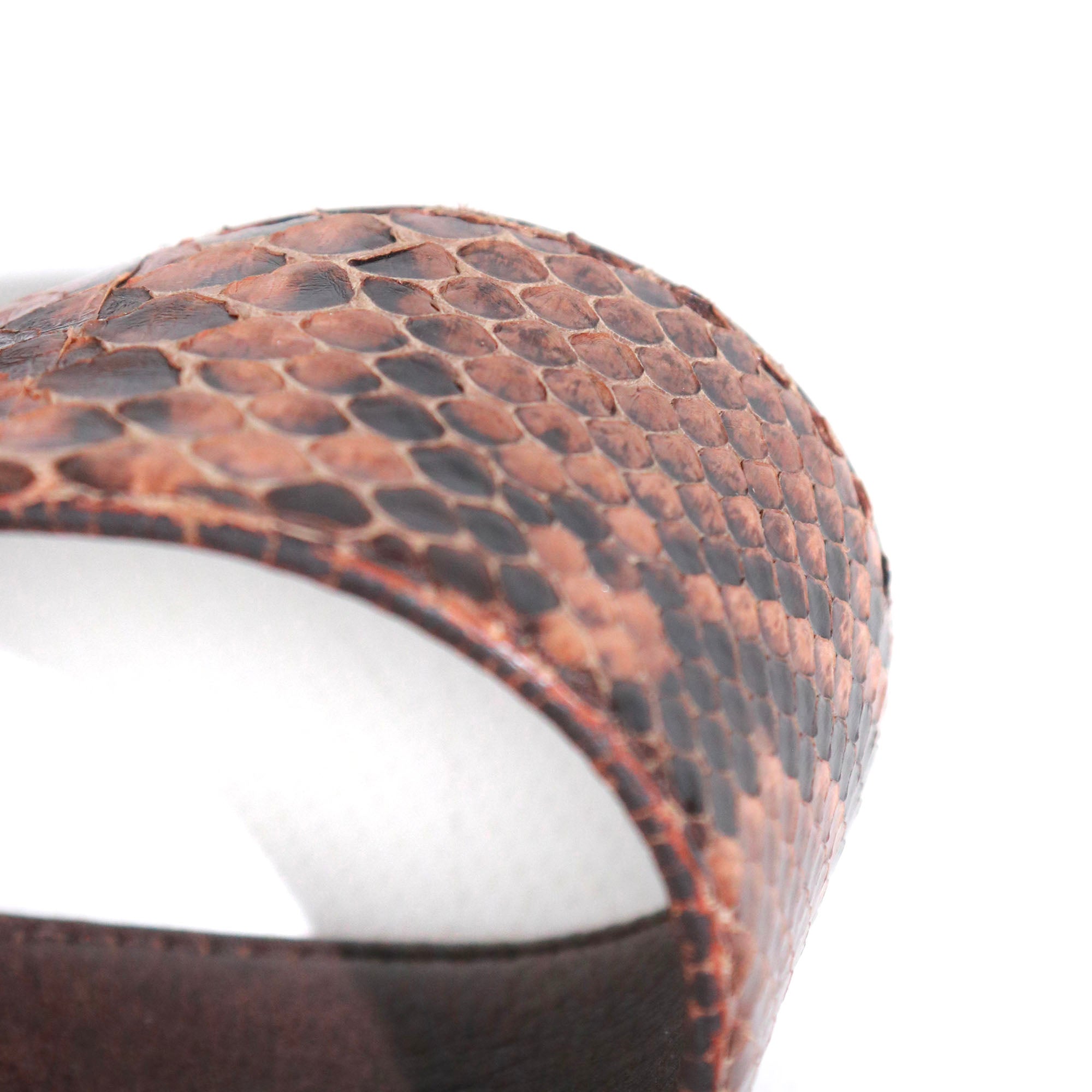 PRADA - Ceinture en python marron vintage (T85)