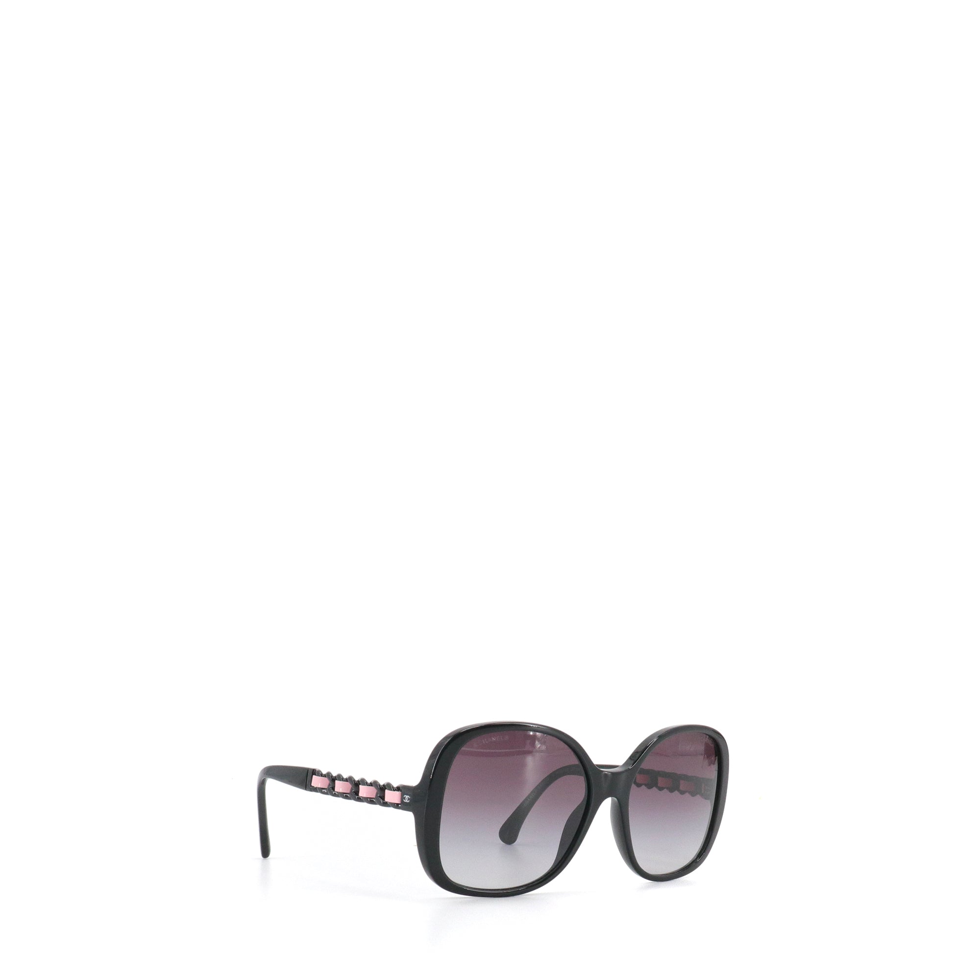 CHANEL - Lunettes de soleil Chanel en plastique noir