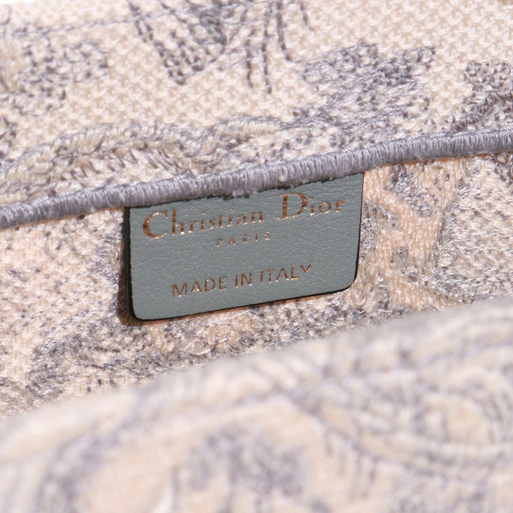 DIOR - Sac cabas Book Tote Medium Dior en toile de jouy grise