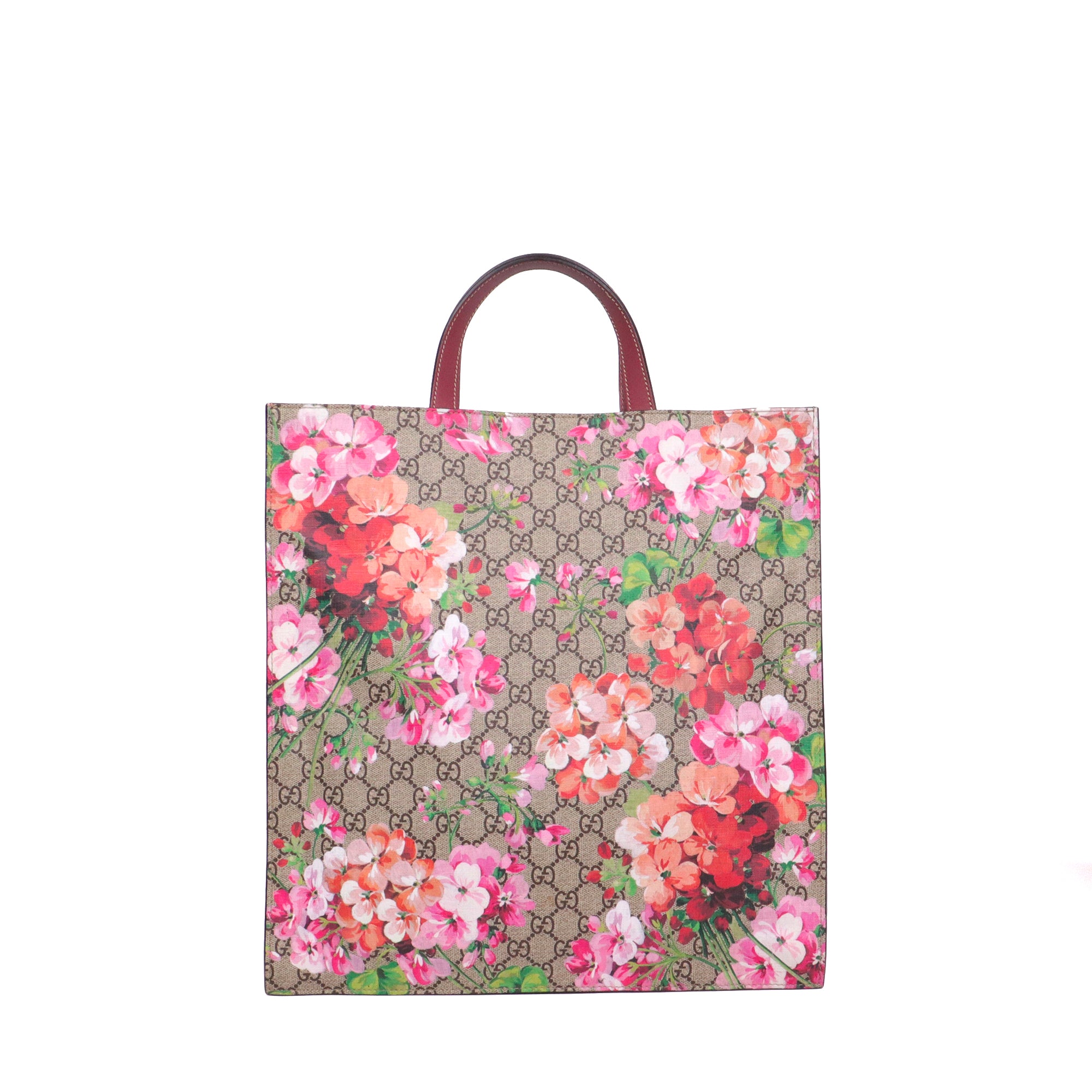 GUCCI - Sac cabas plat Supreme Blooms Soft Gucci en toile monogrammée et motif floral