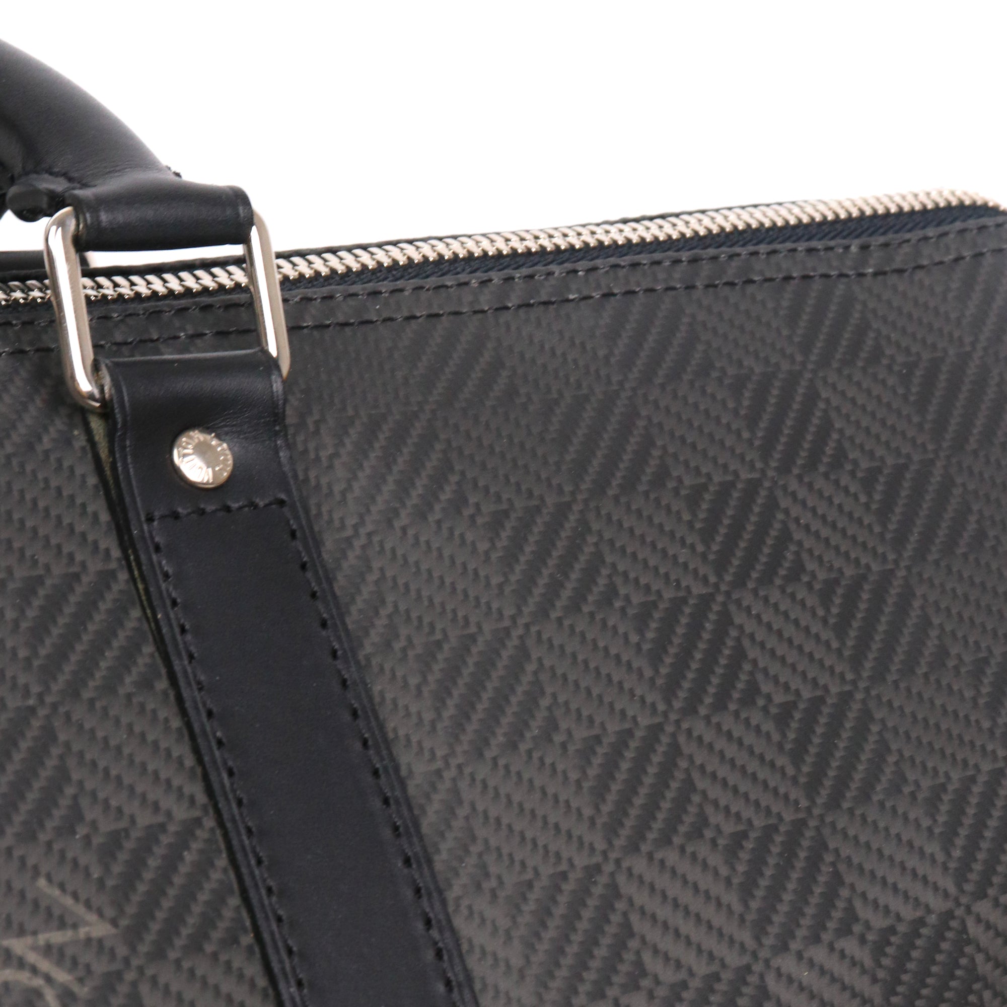 LOUIS VUITTON - Sac de voyage Keepall 45 Louis Vuitton en toile damier carbone