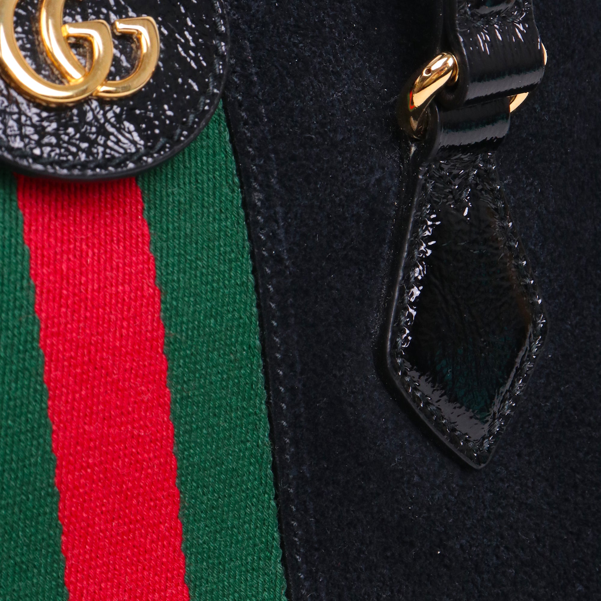 GUCCI - Sac à bandoulière Ophidia Dome Gucci en daim noir