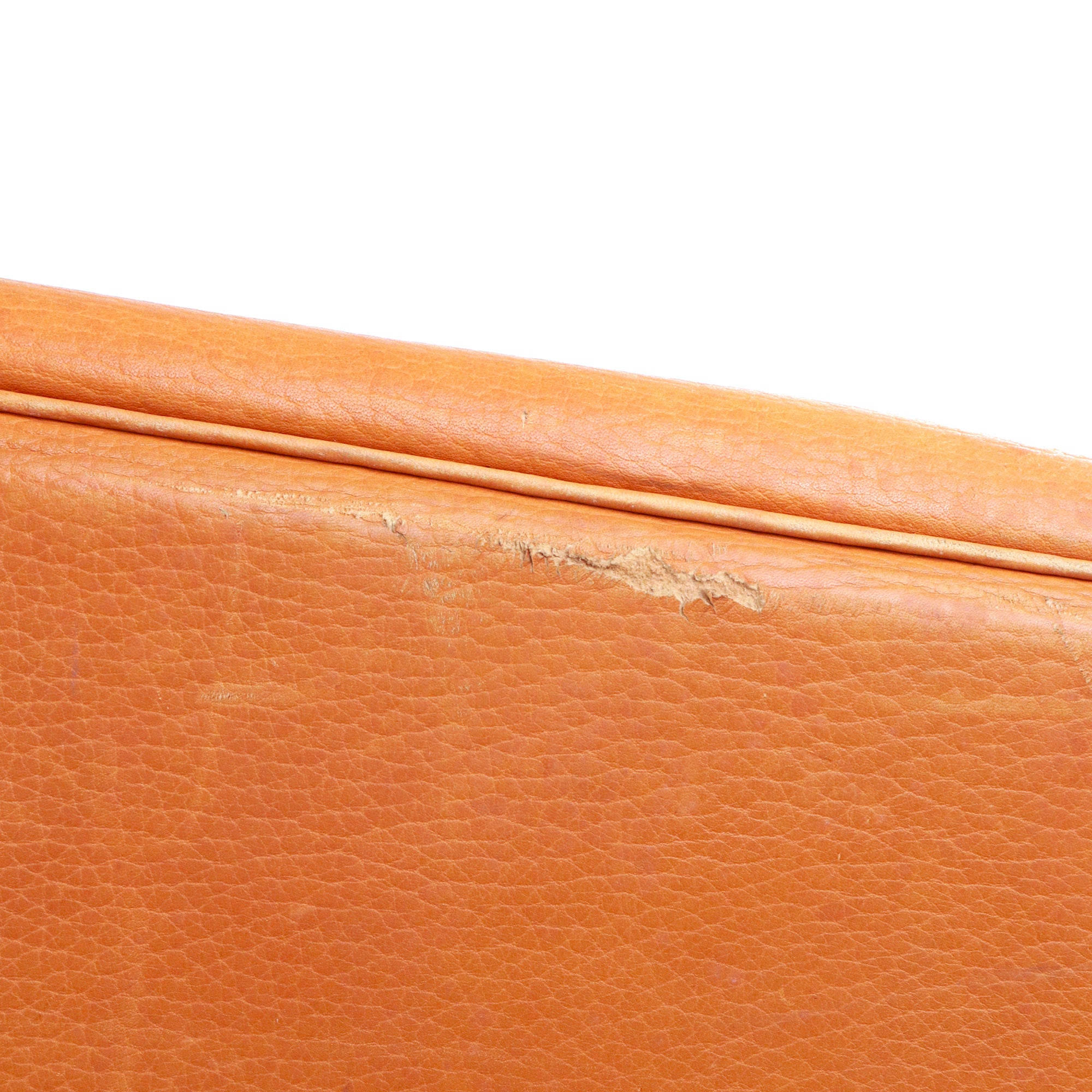 HERMÈS - Sac de voyage Haut à Courroies 60 Hermès en cuir marron vintage